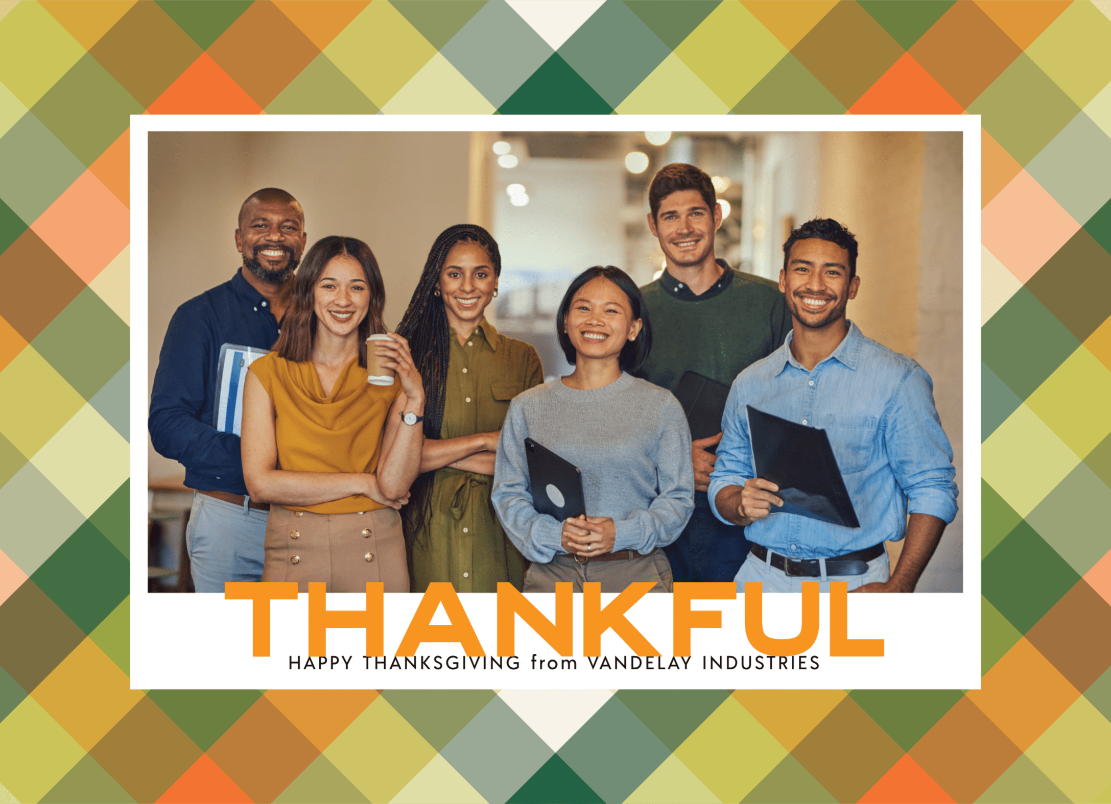 Thanksgiving Gingham Business