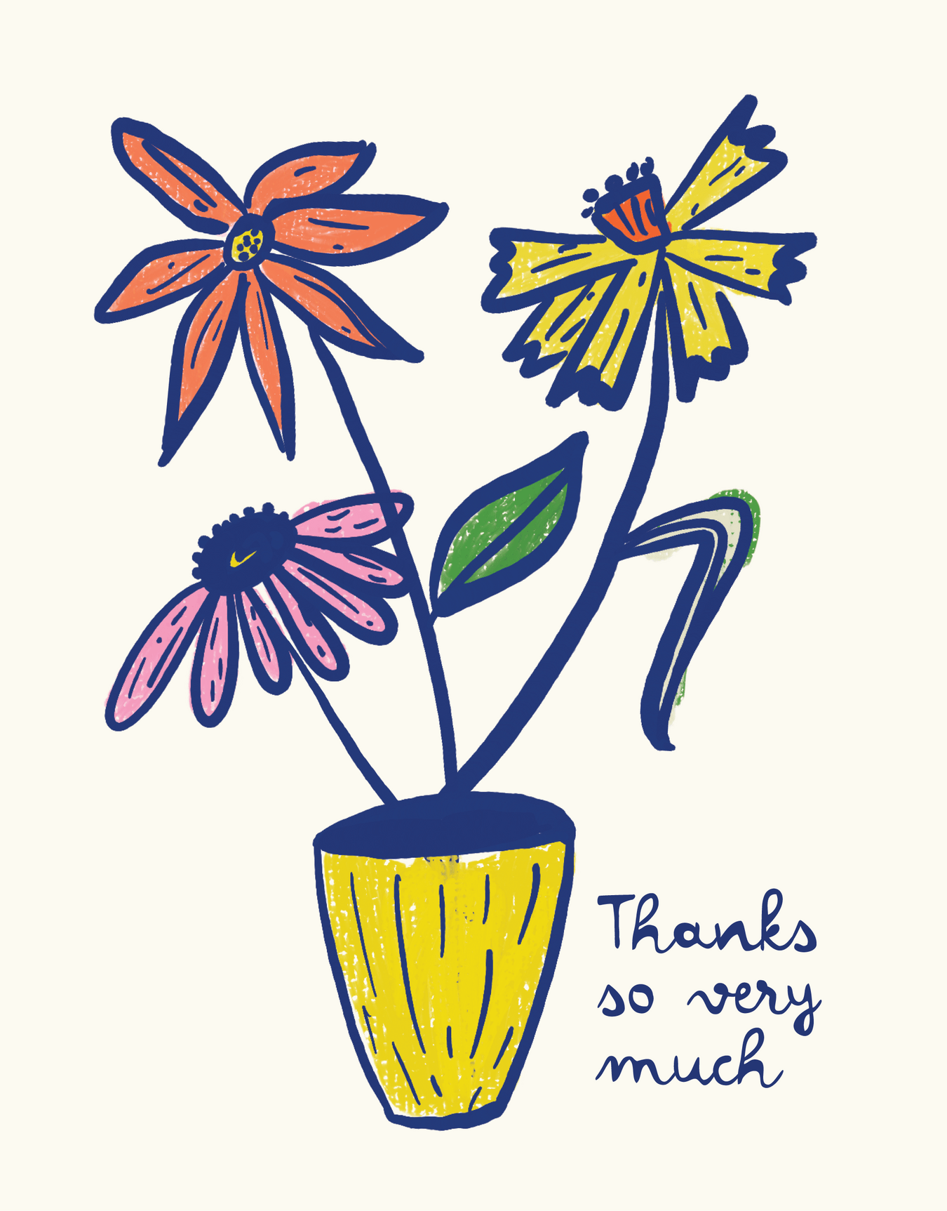 Vase Of Flowers Thanks