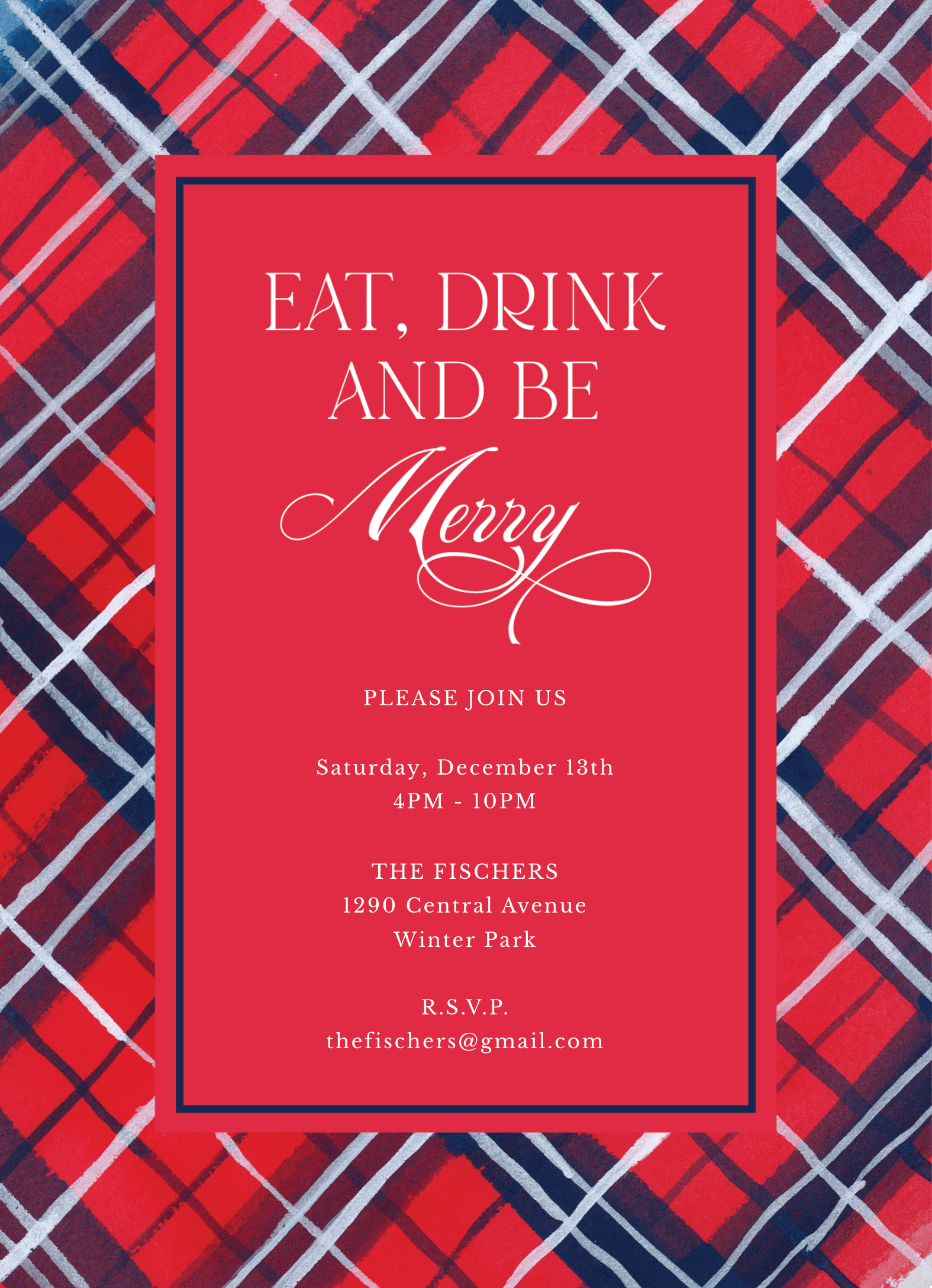 Preppy And Merry Invite