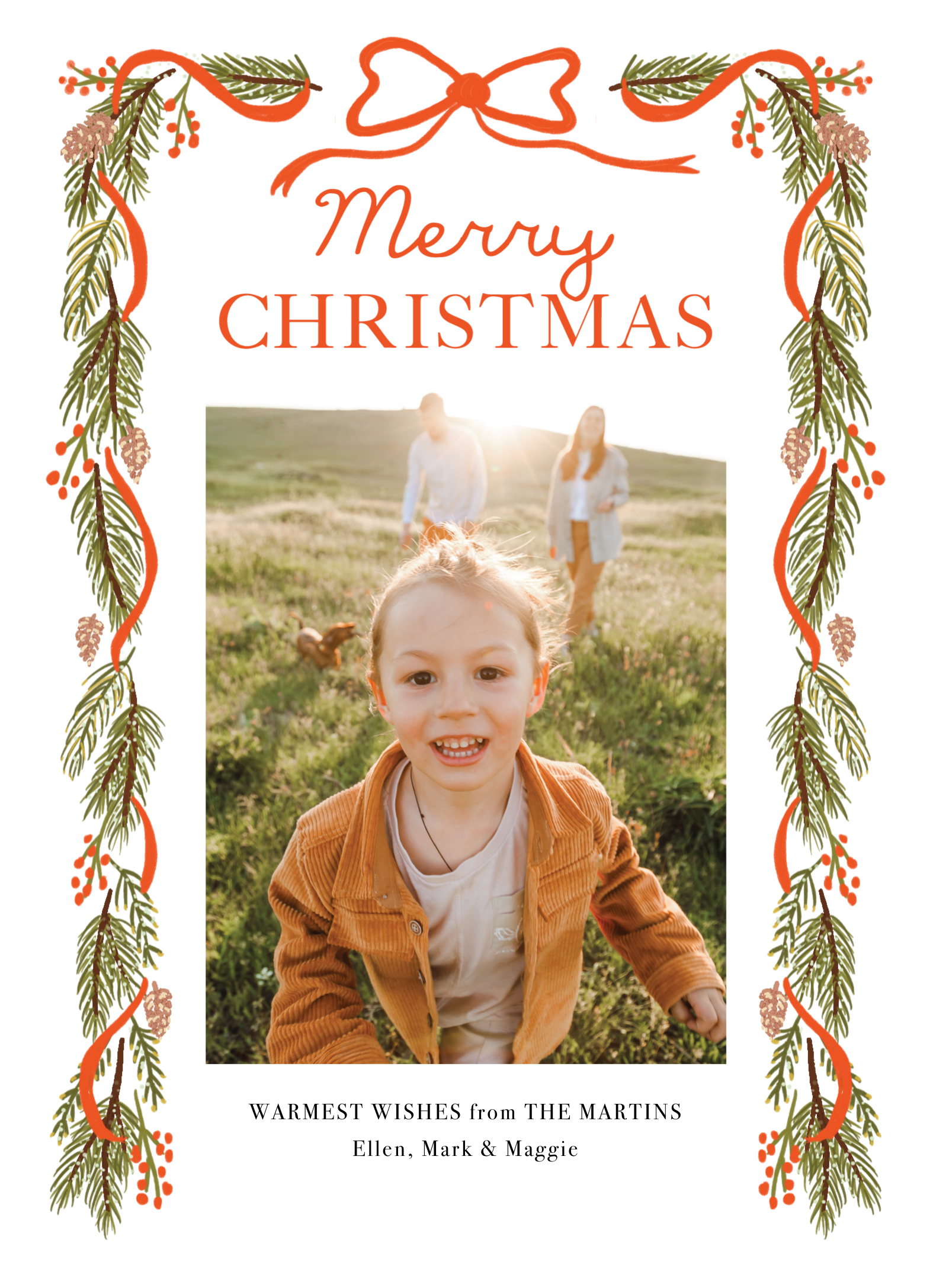 Red Ribbon Garland