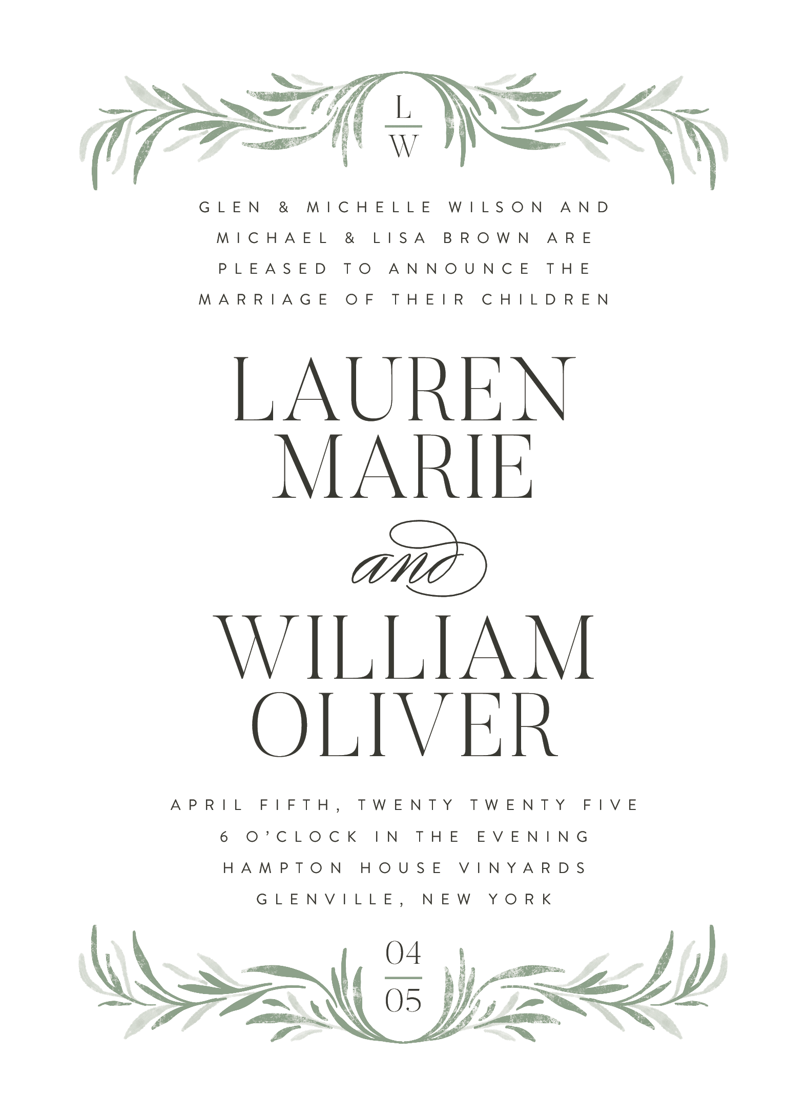 Greenery Invite