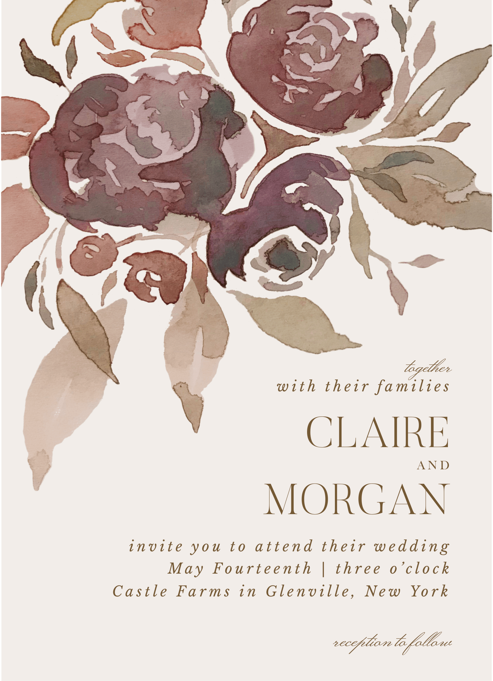 Peony Invitation
