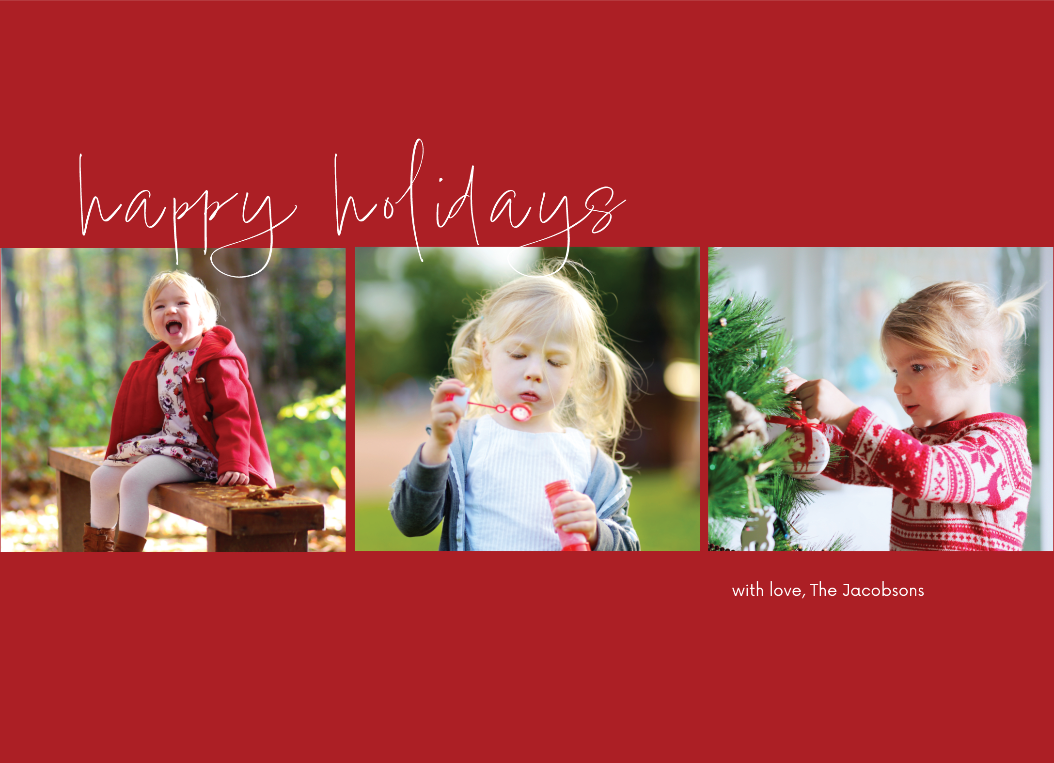 Happy Holidays Red
