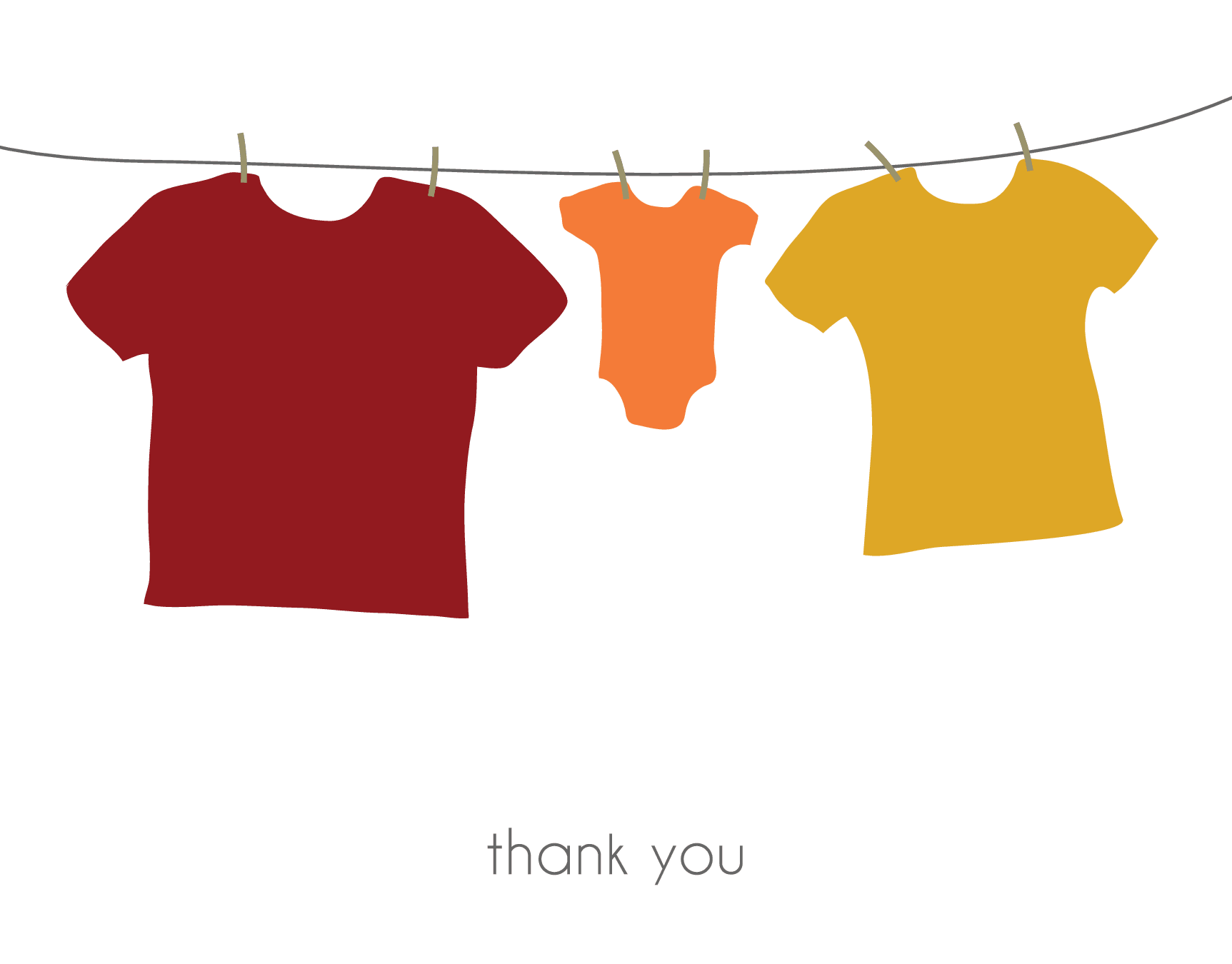 Clothesline Baby Thank You