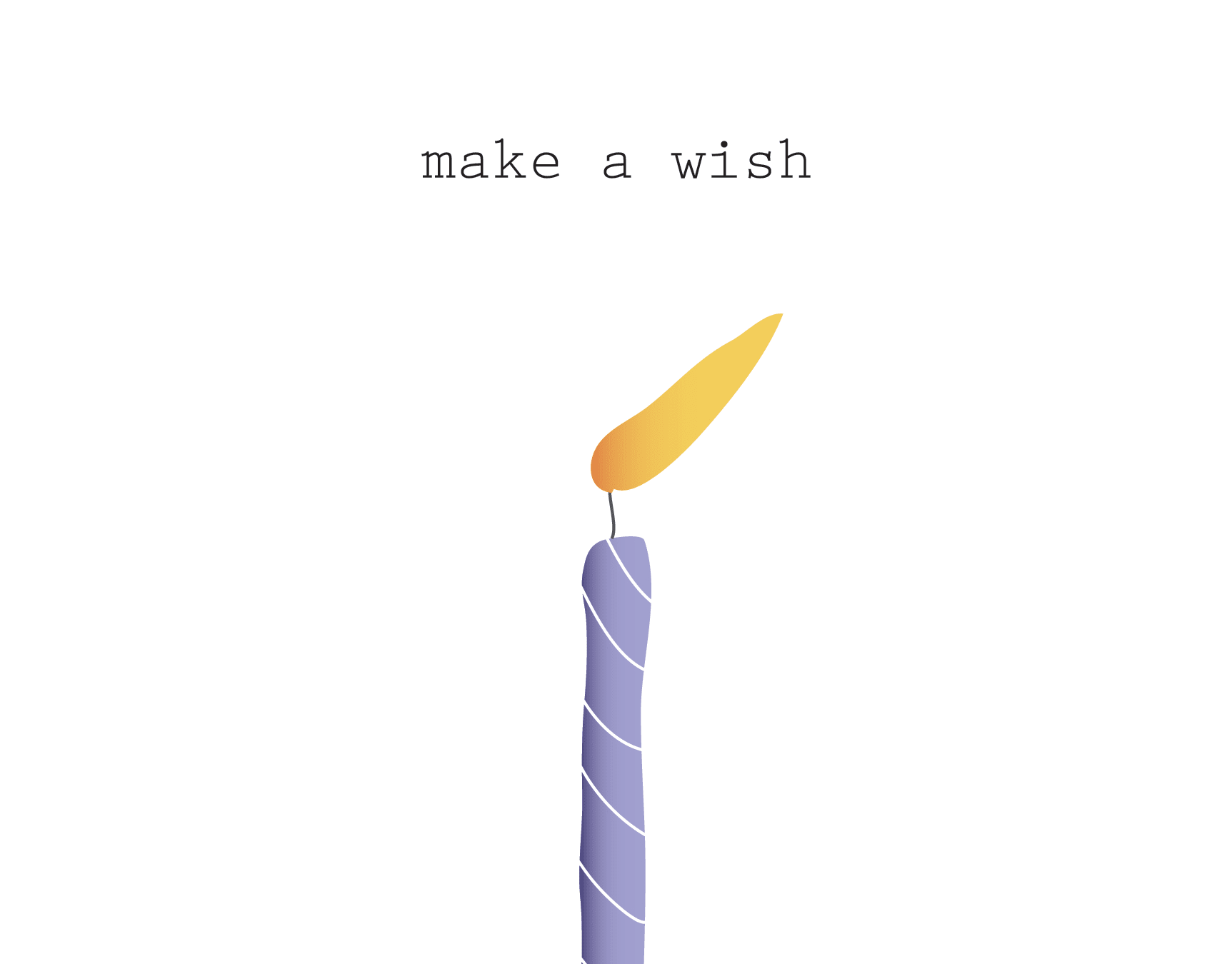 Make A Wish Purple Candle