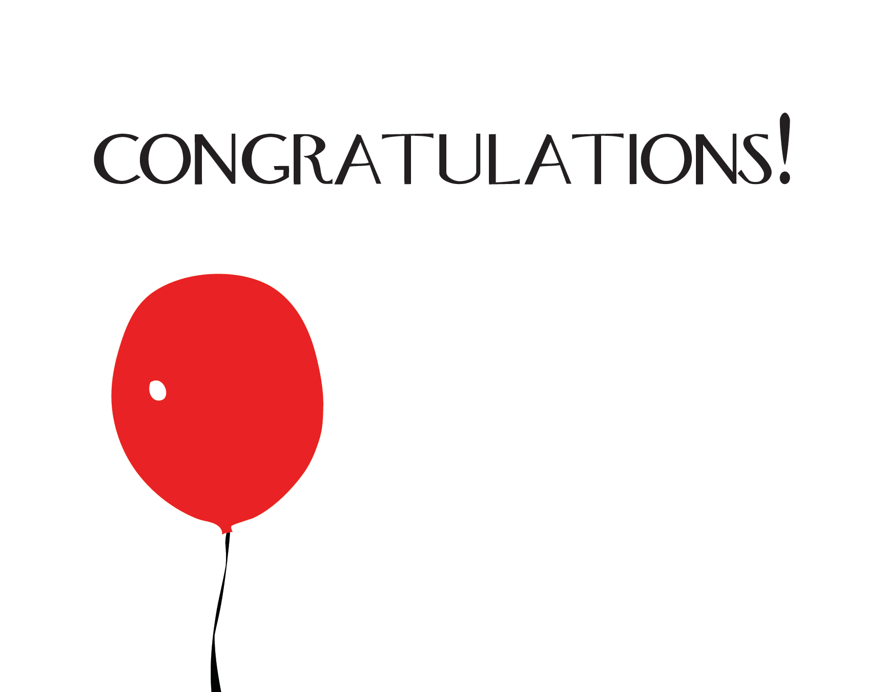 Red Balloon Congratulations