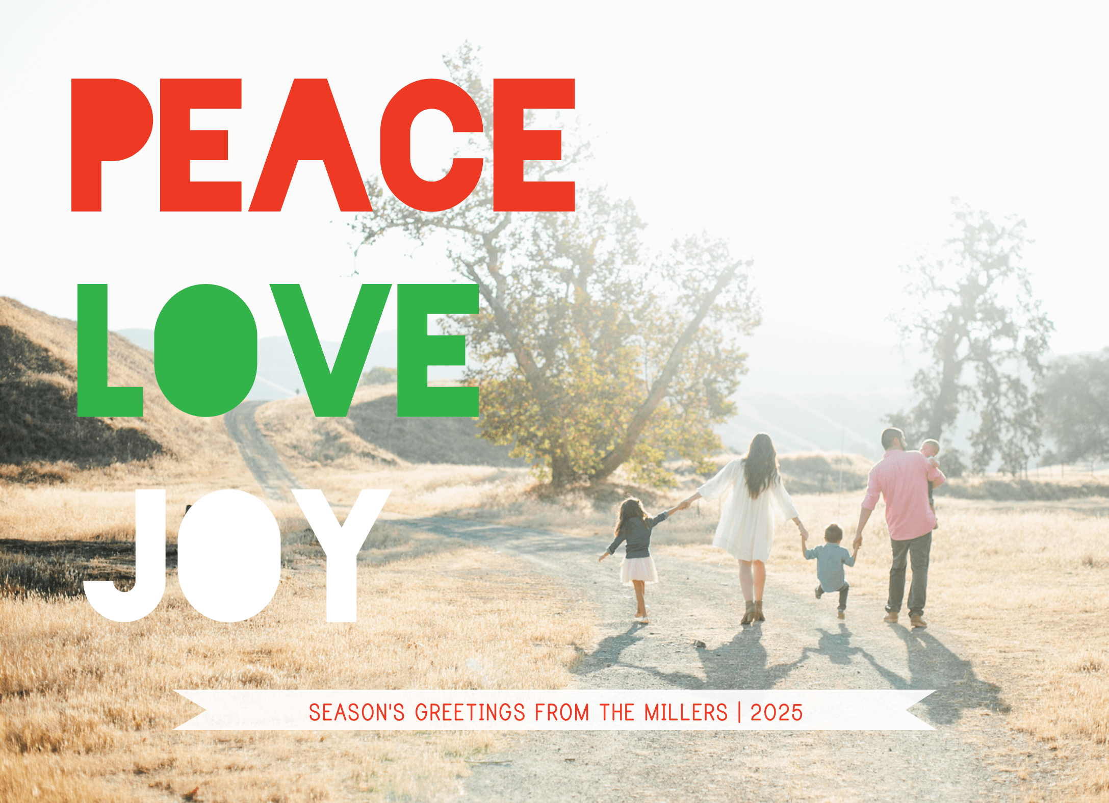 Peace Love Joy Red & Green