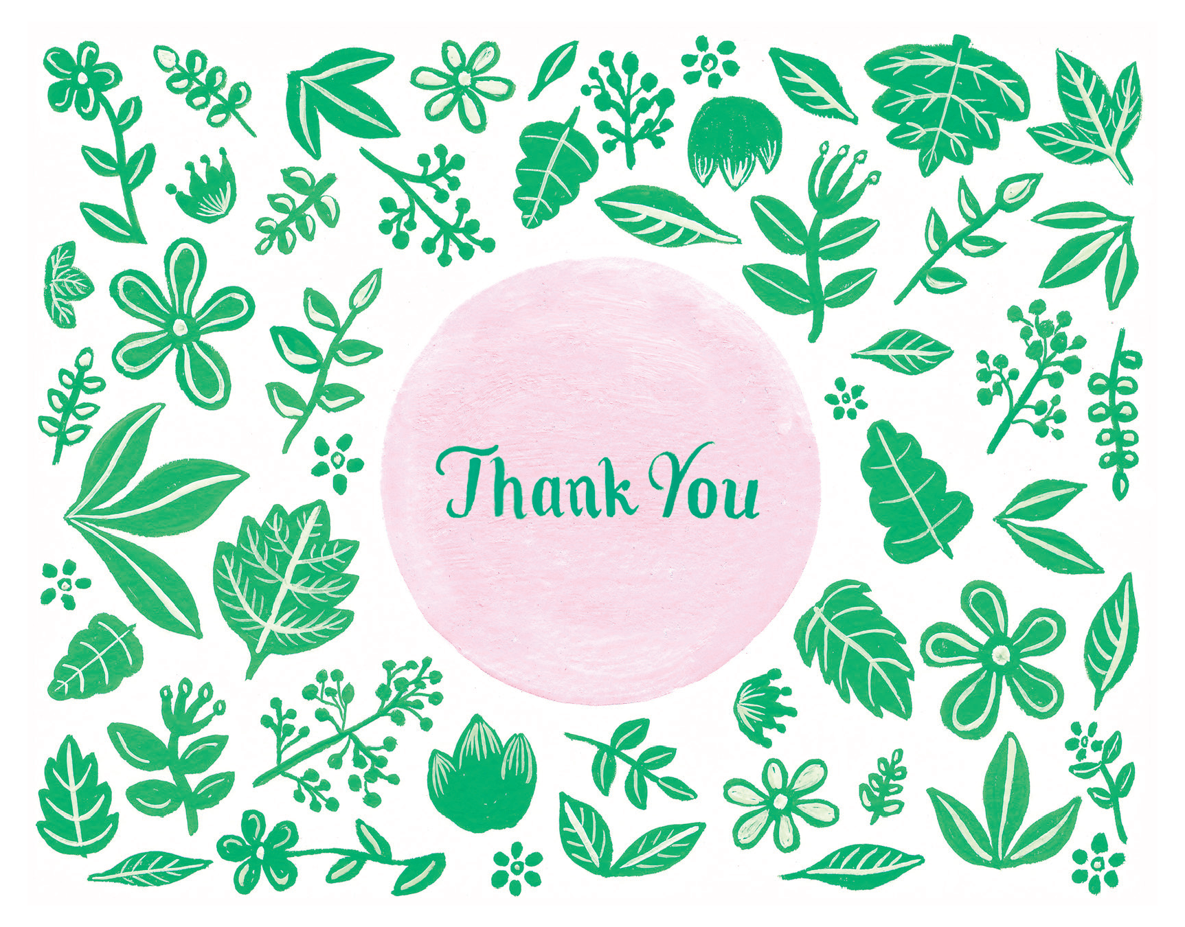 Green & Pink Florals