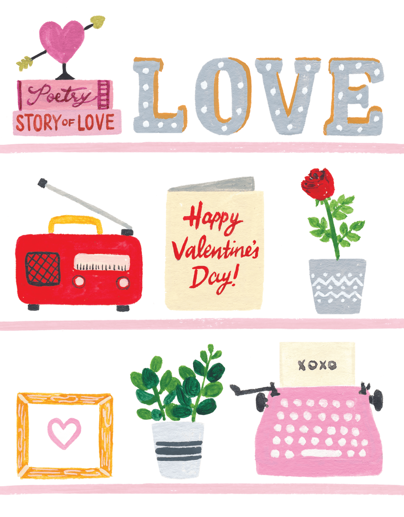 Valentine's Day Shelfie