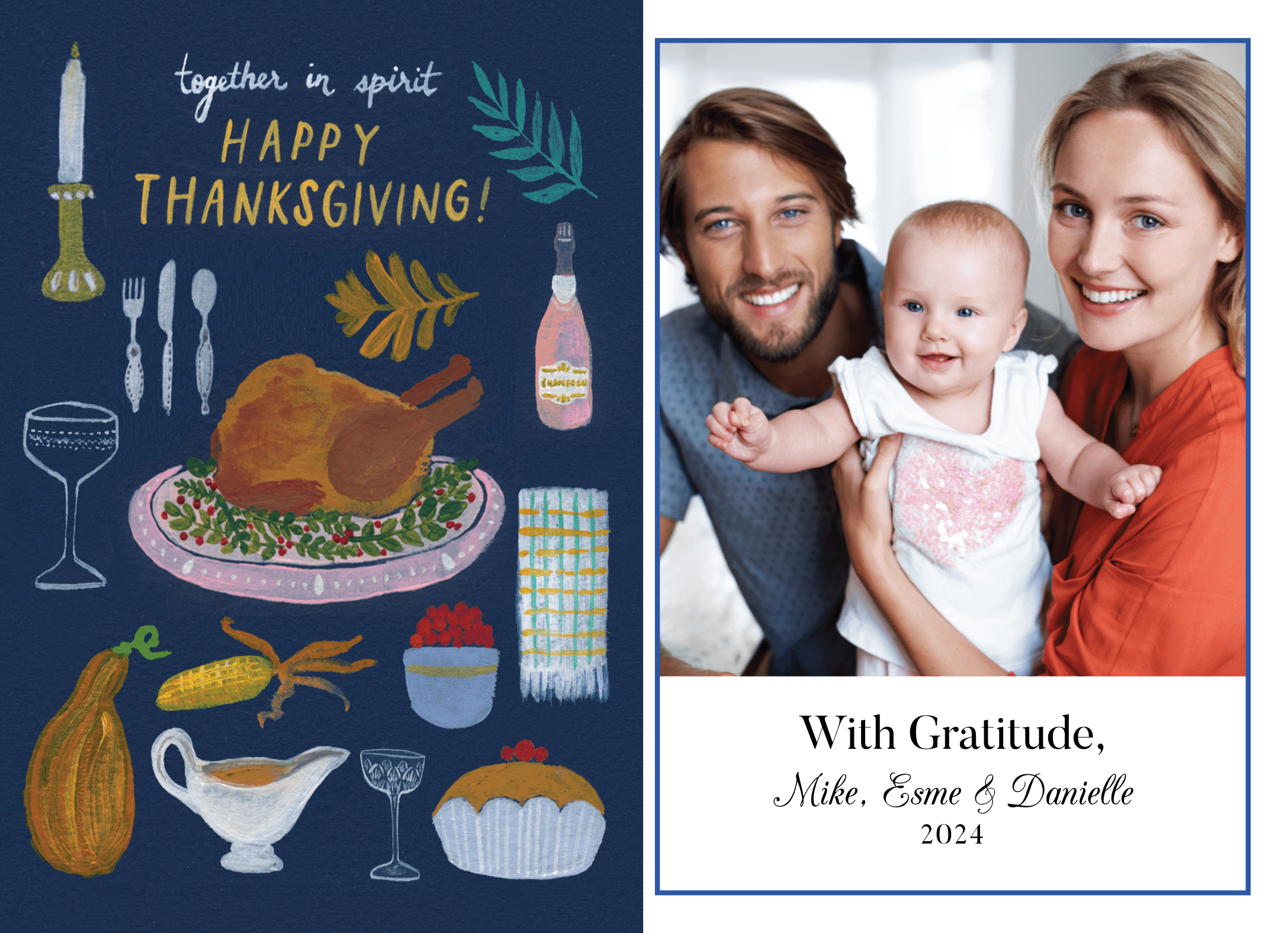 Blue Thanksgiving Table