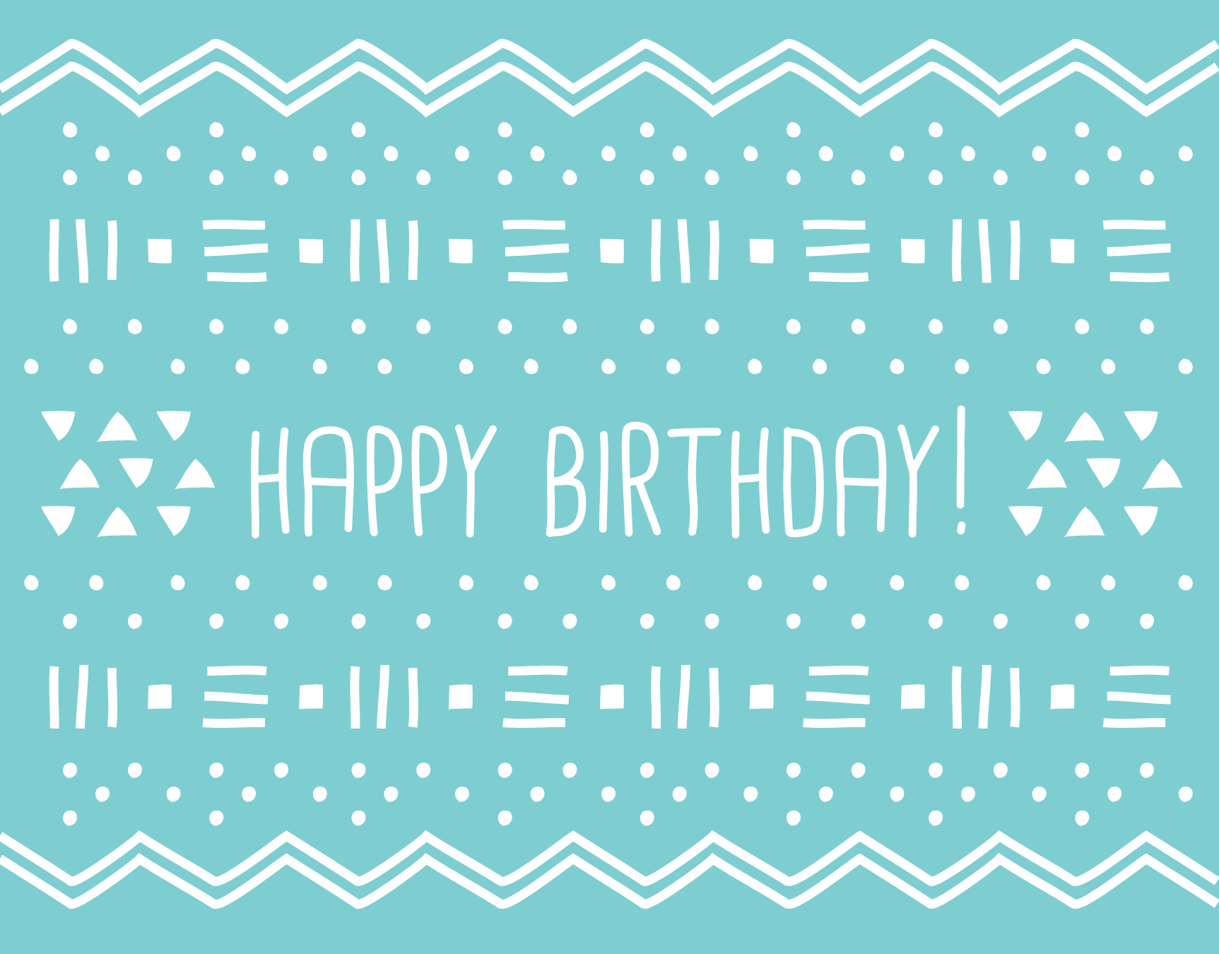 Geometric Birthday Blue