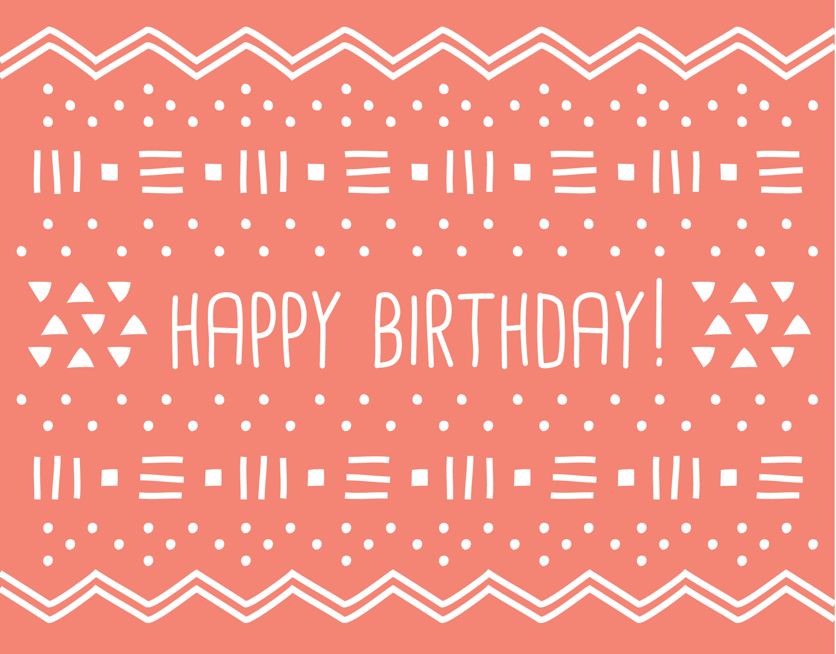 Geometric Birthday Red