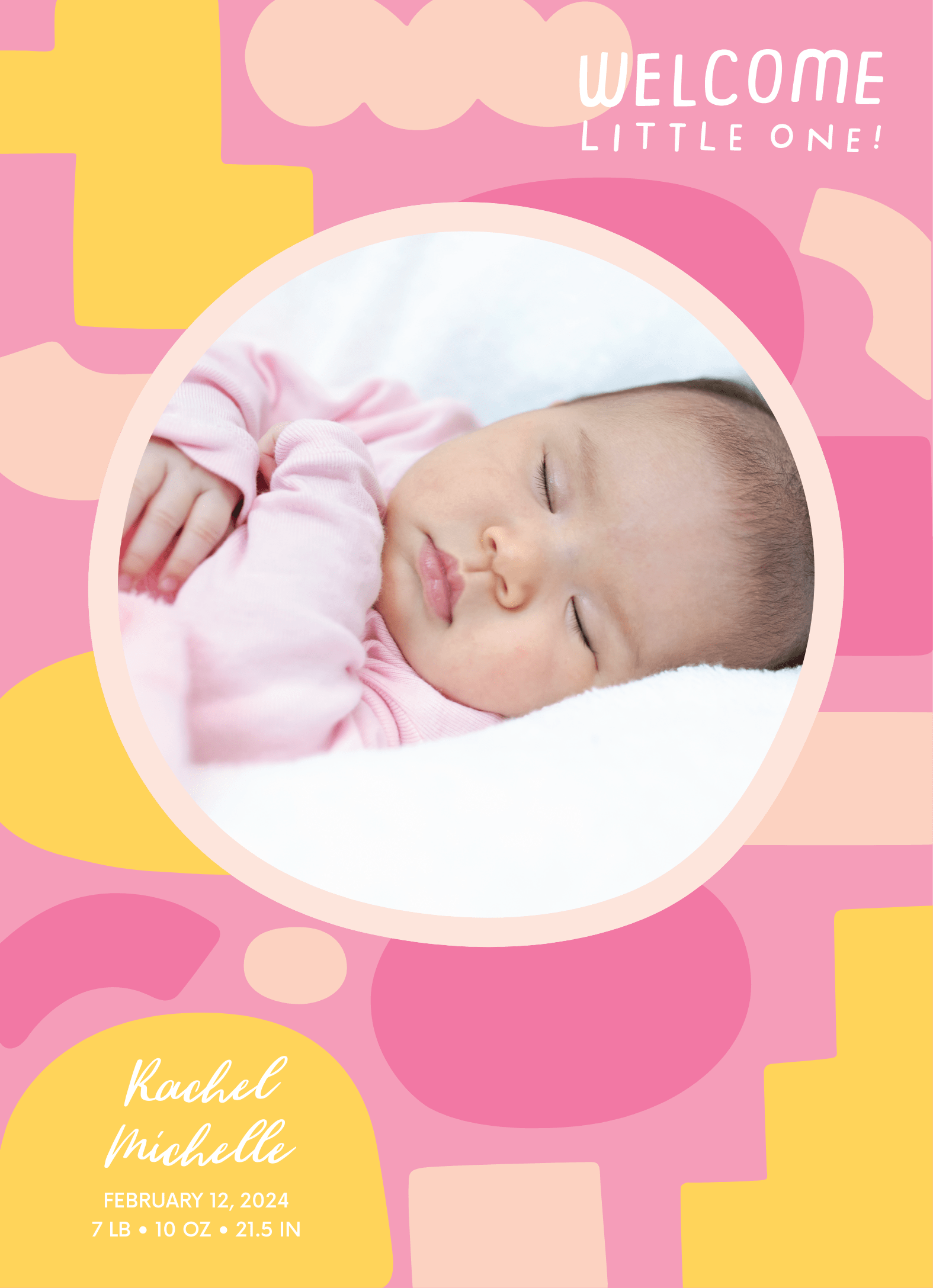 Welcome Shapes Pink