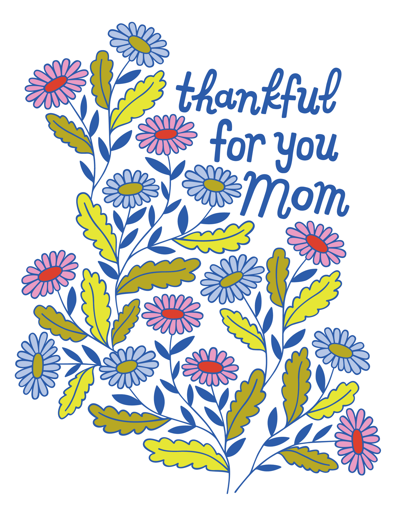 Thankful Floral Mom
