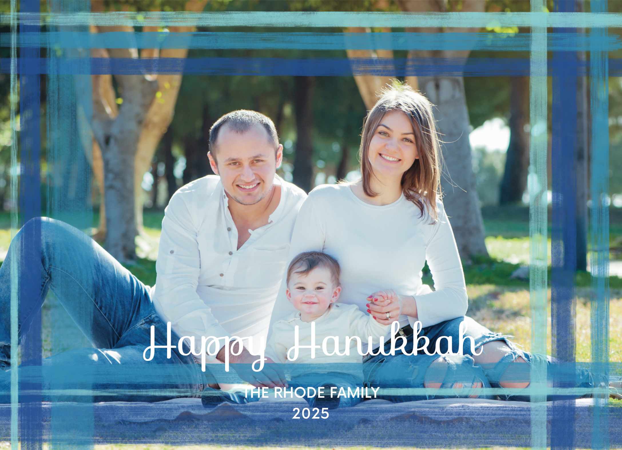 Blue Hanukkah Stripes