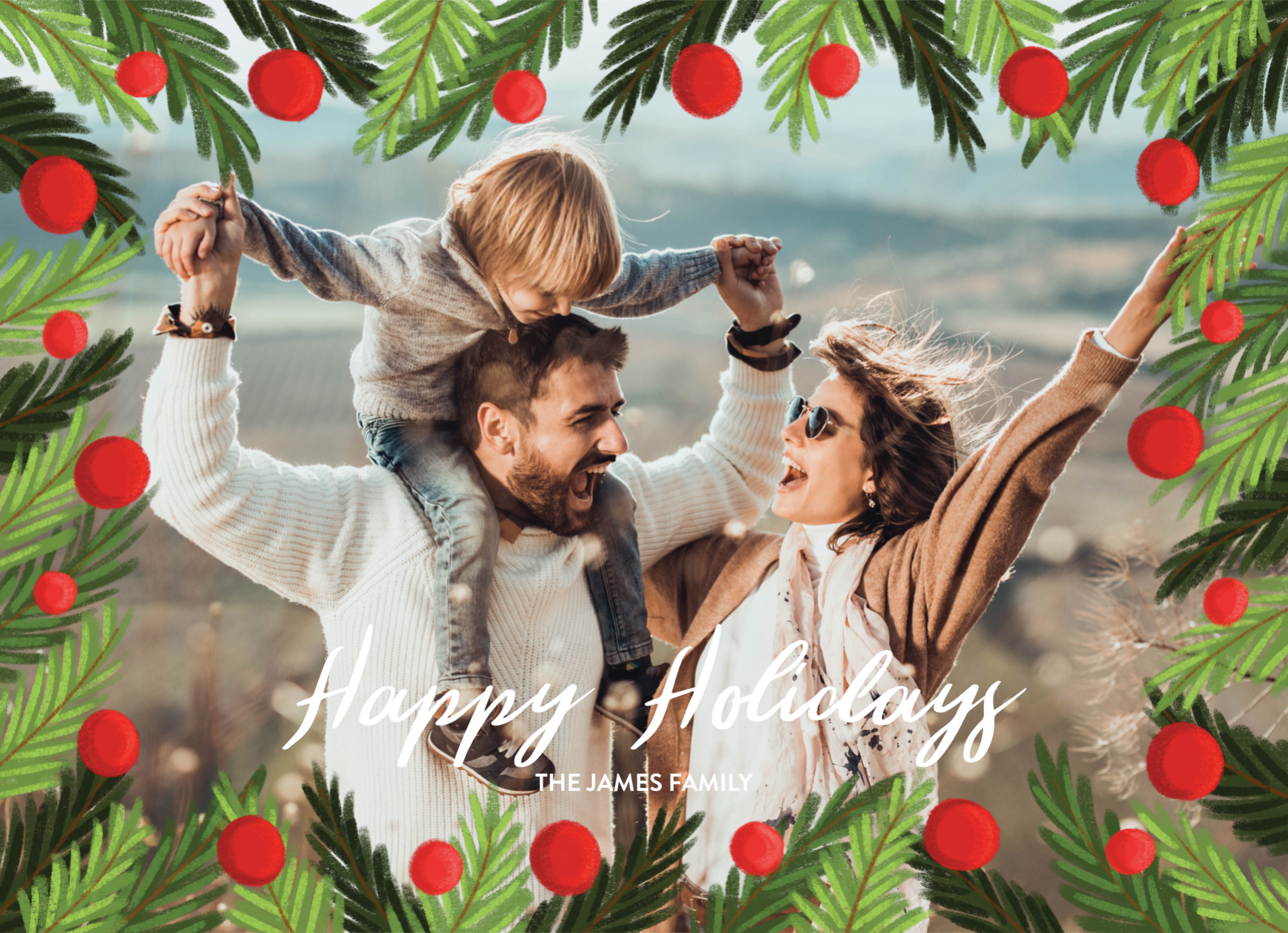 Happy Holiday Tree Frame