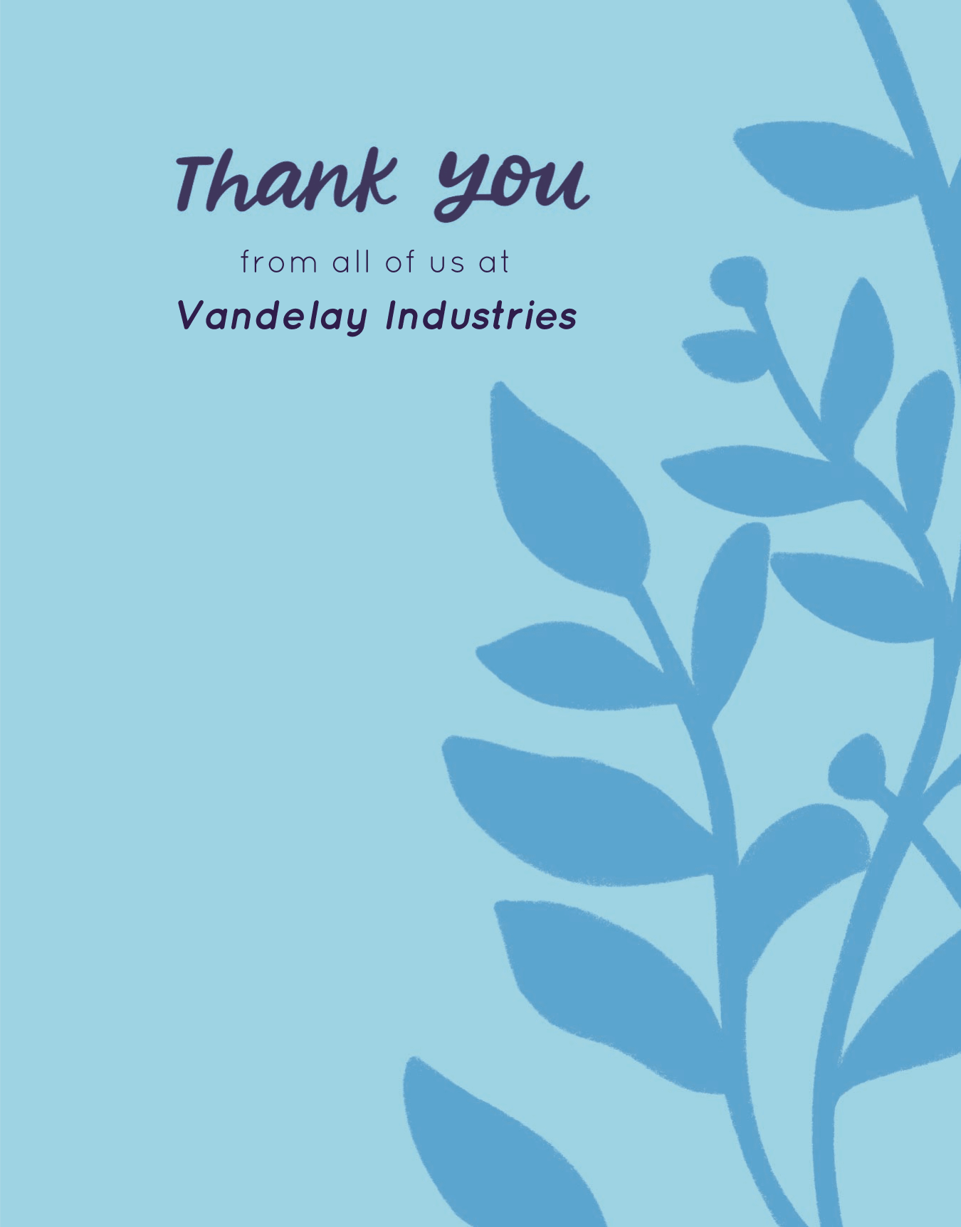 Business Thank You Blue