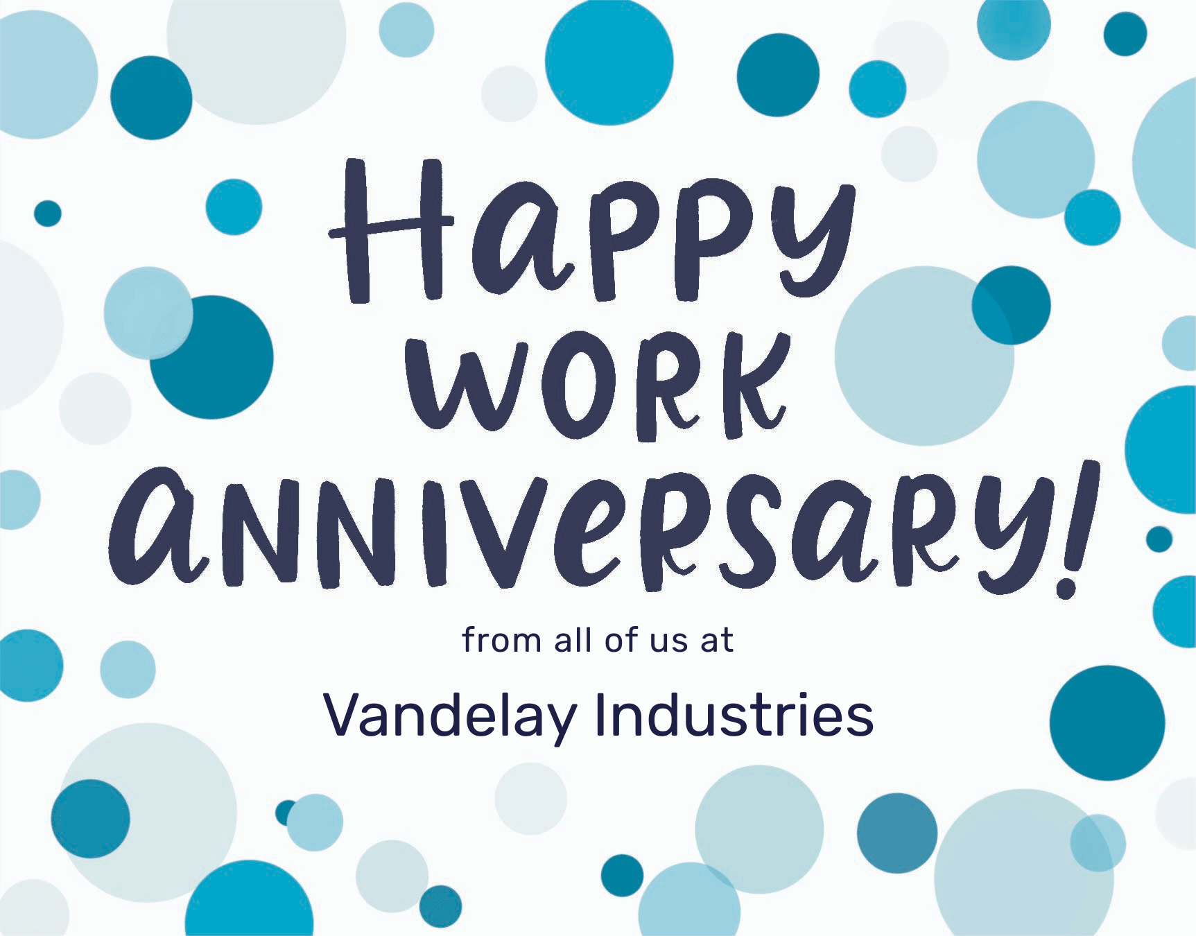 Work Anniversary Blue Dots