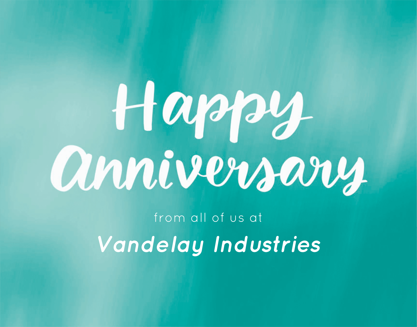 Business Anniversary Teal