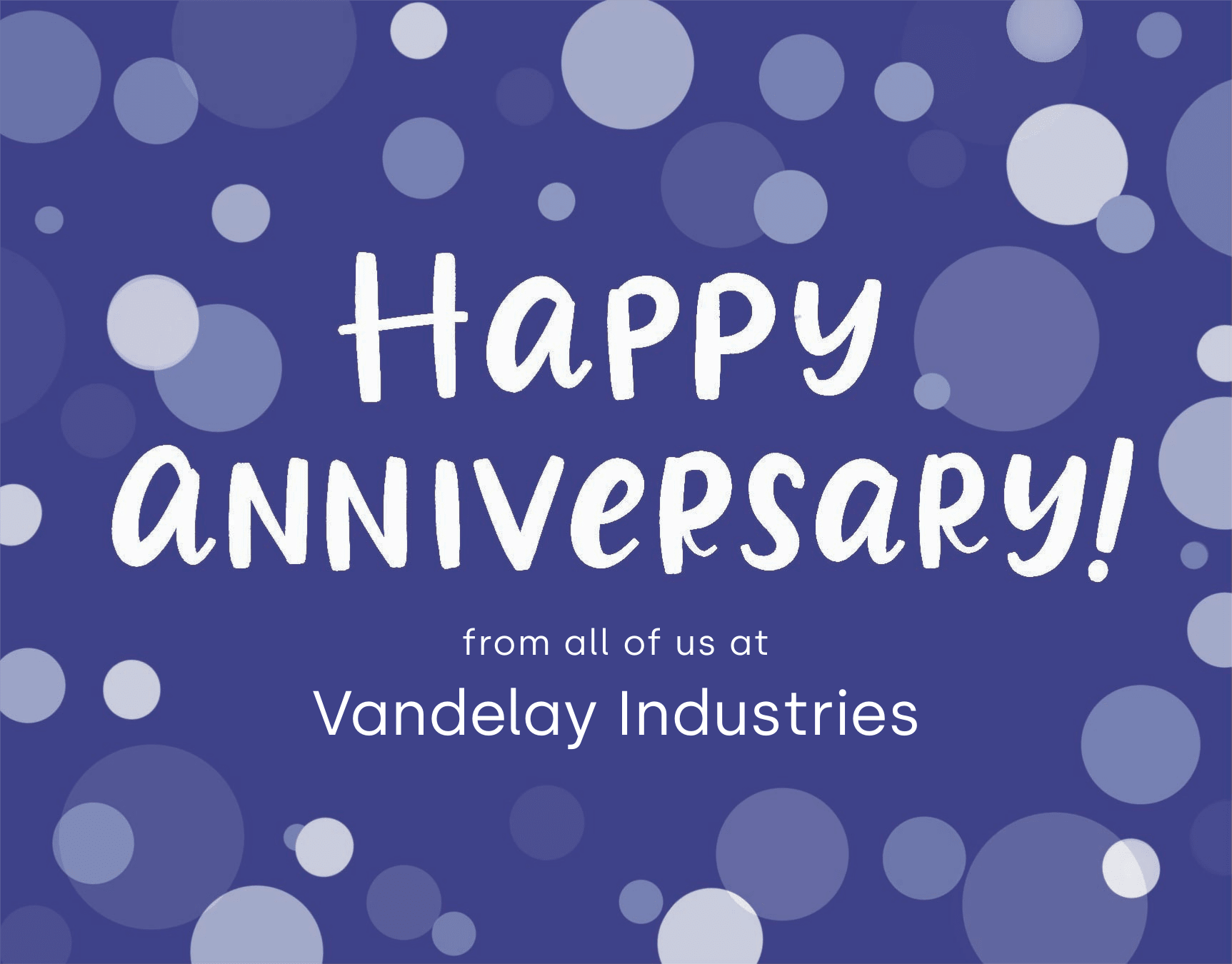 Business Anniversary Blue Dots