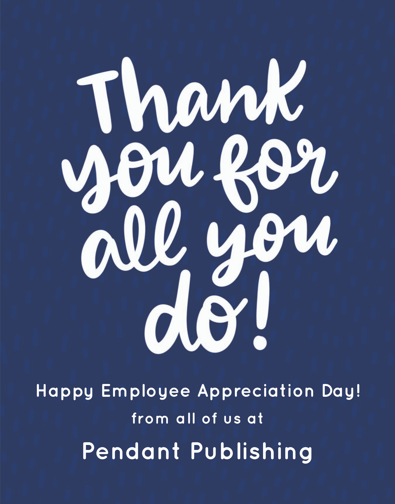 Employee Appreciation Blue