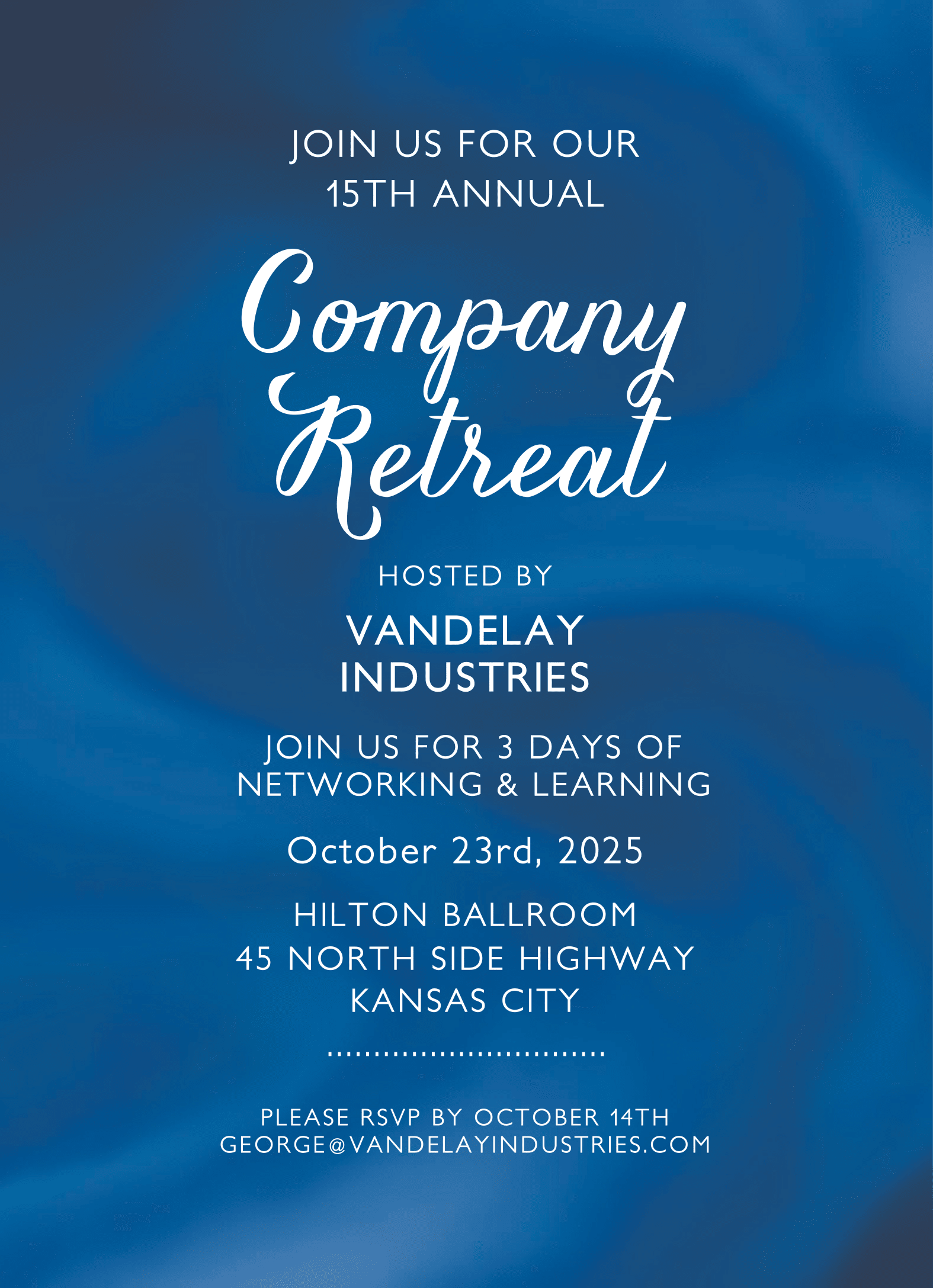 Blue Swirl Invite