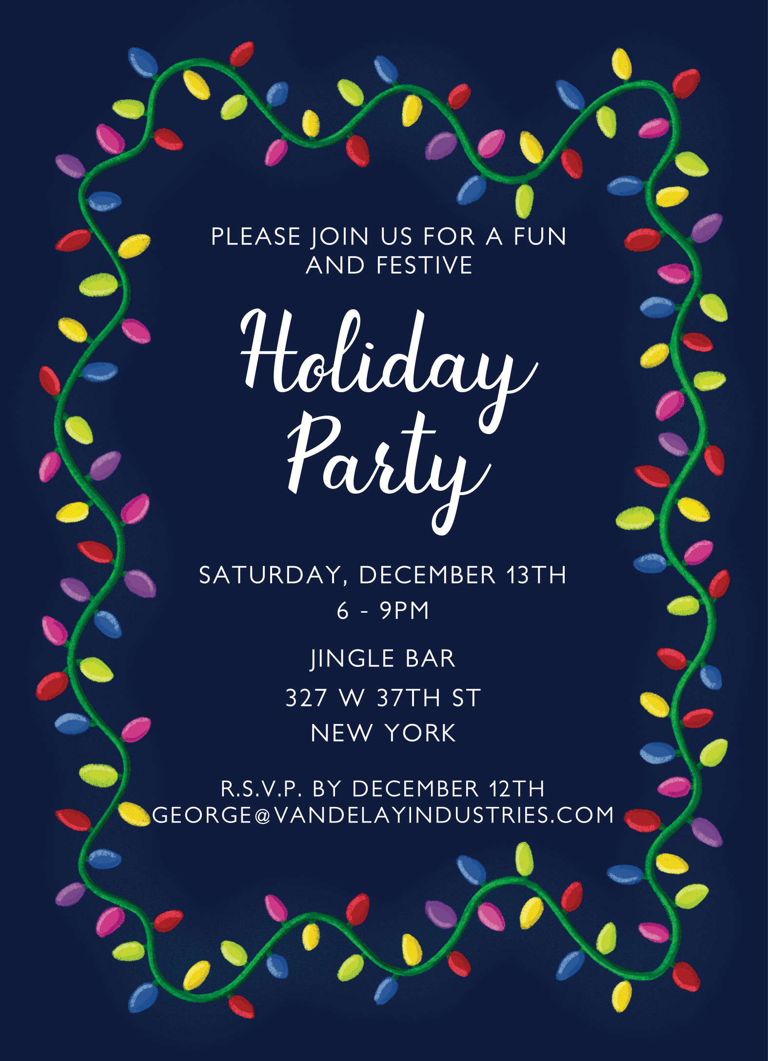 Blue Lights Holiday Party