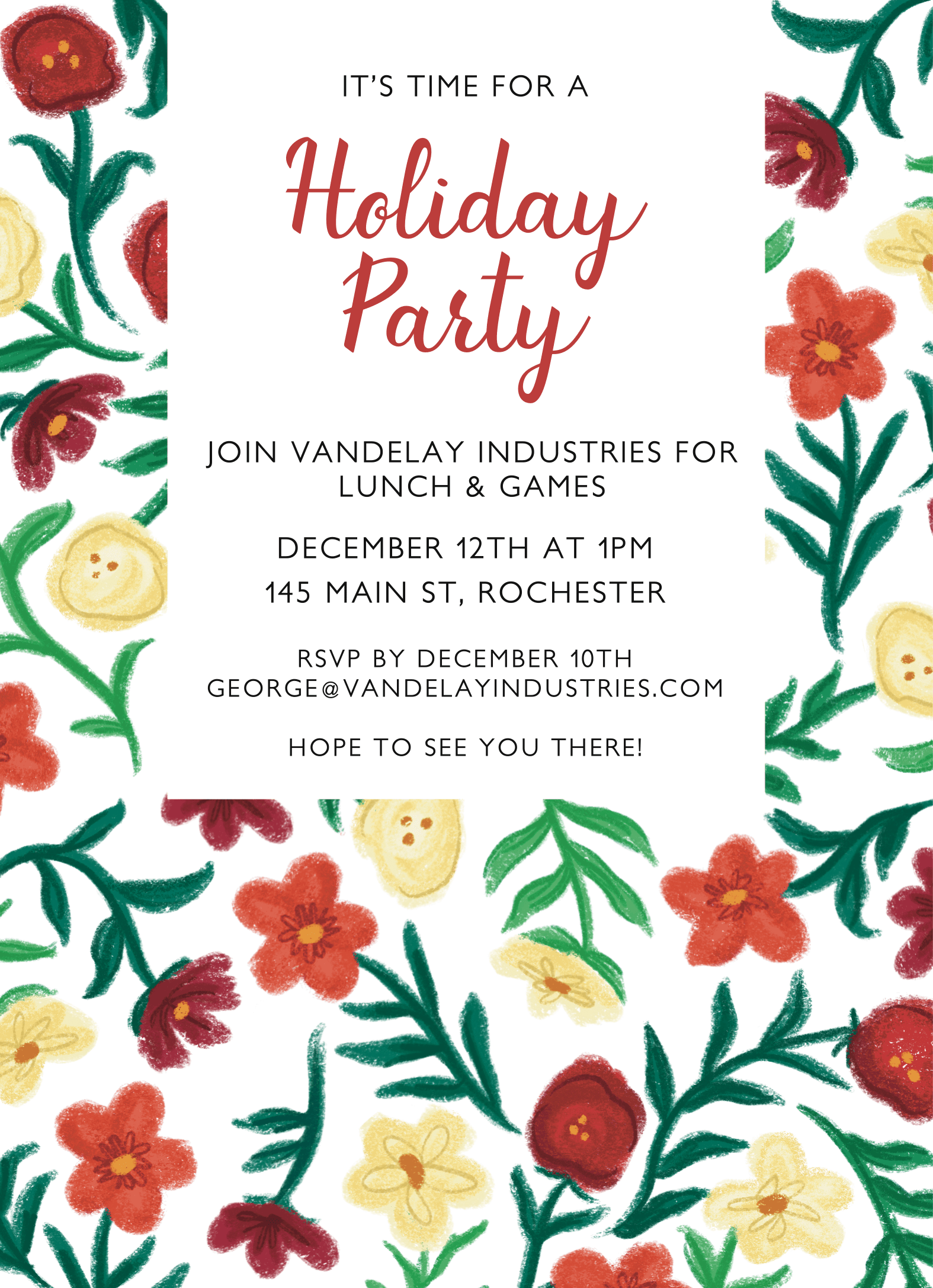 Floral Party Invite