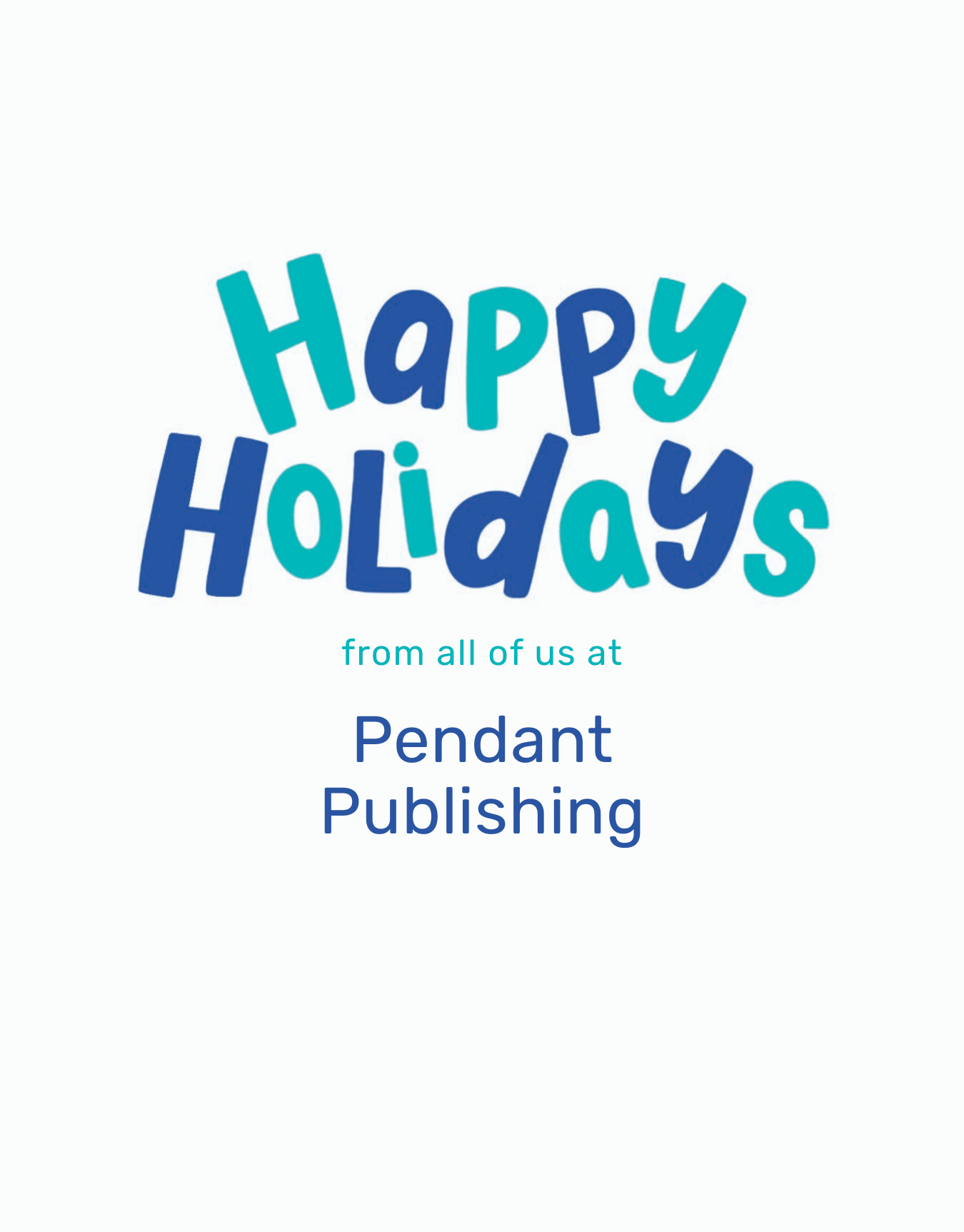 Happy Holidays Blue