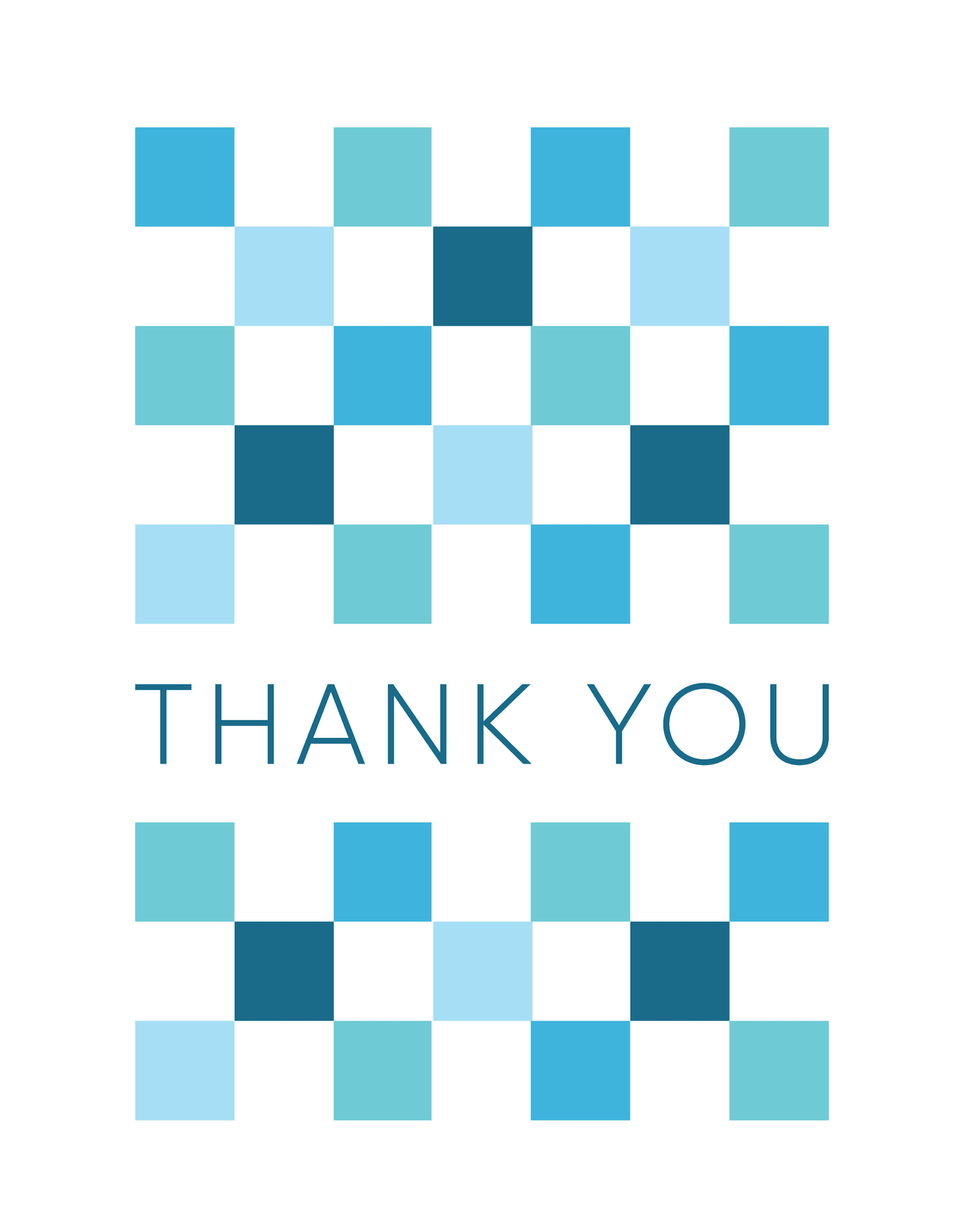 Blue Checker Thank You