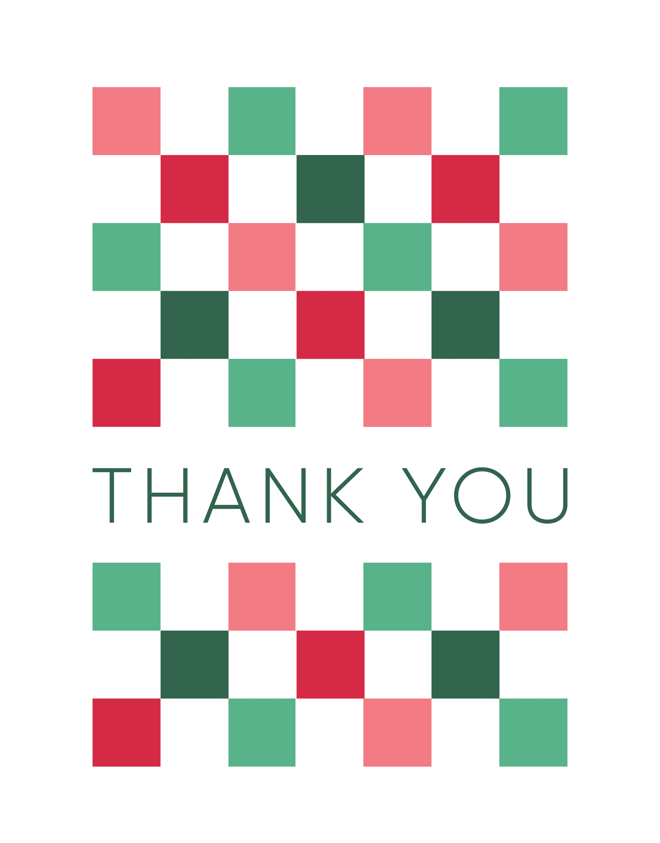 Red Green Checker Thank You
