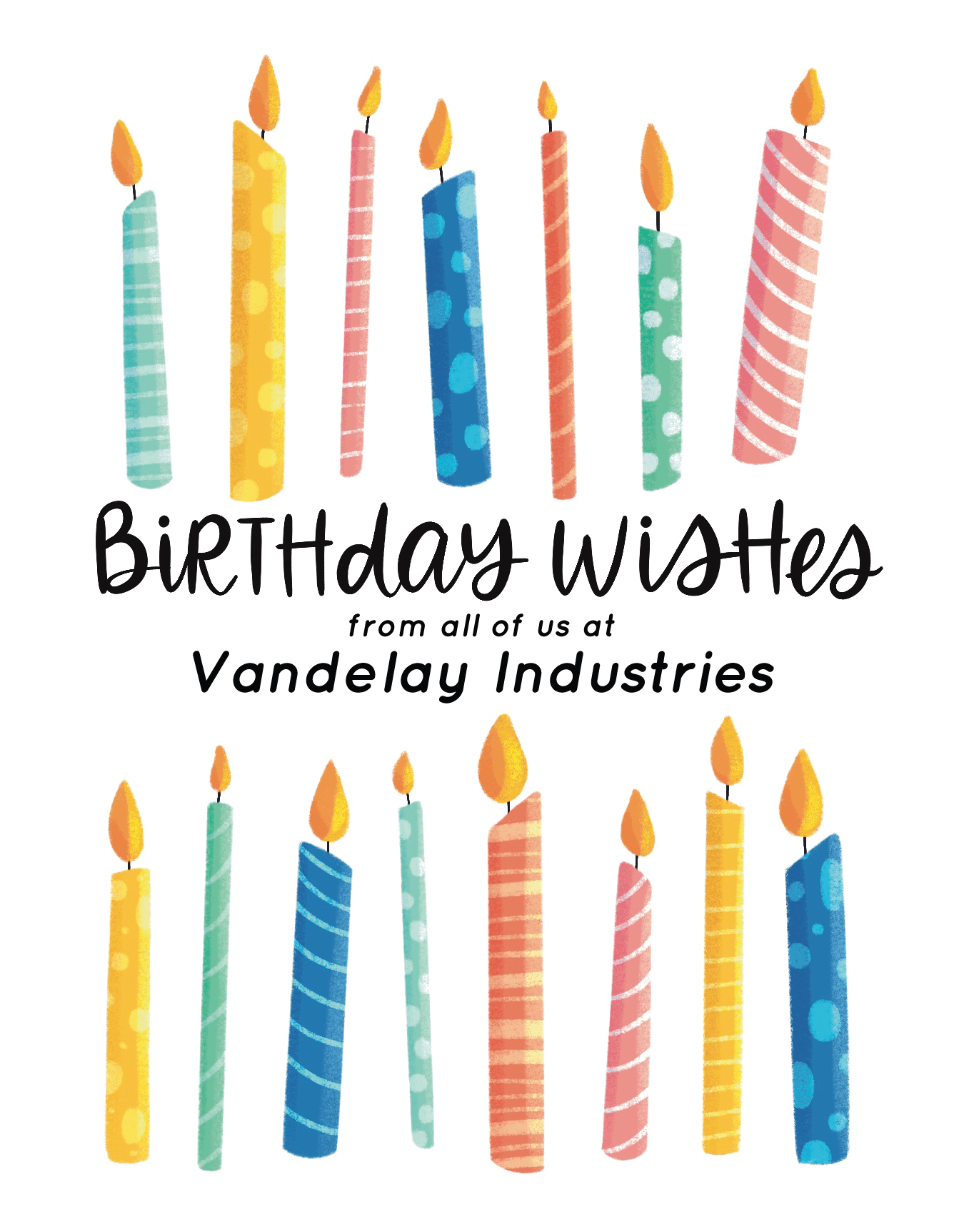 Multi Candle Business Wishes