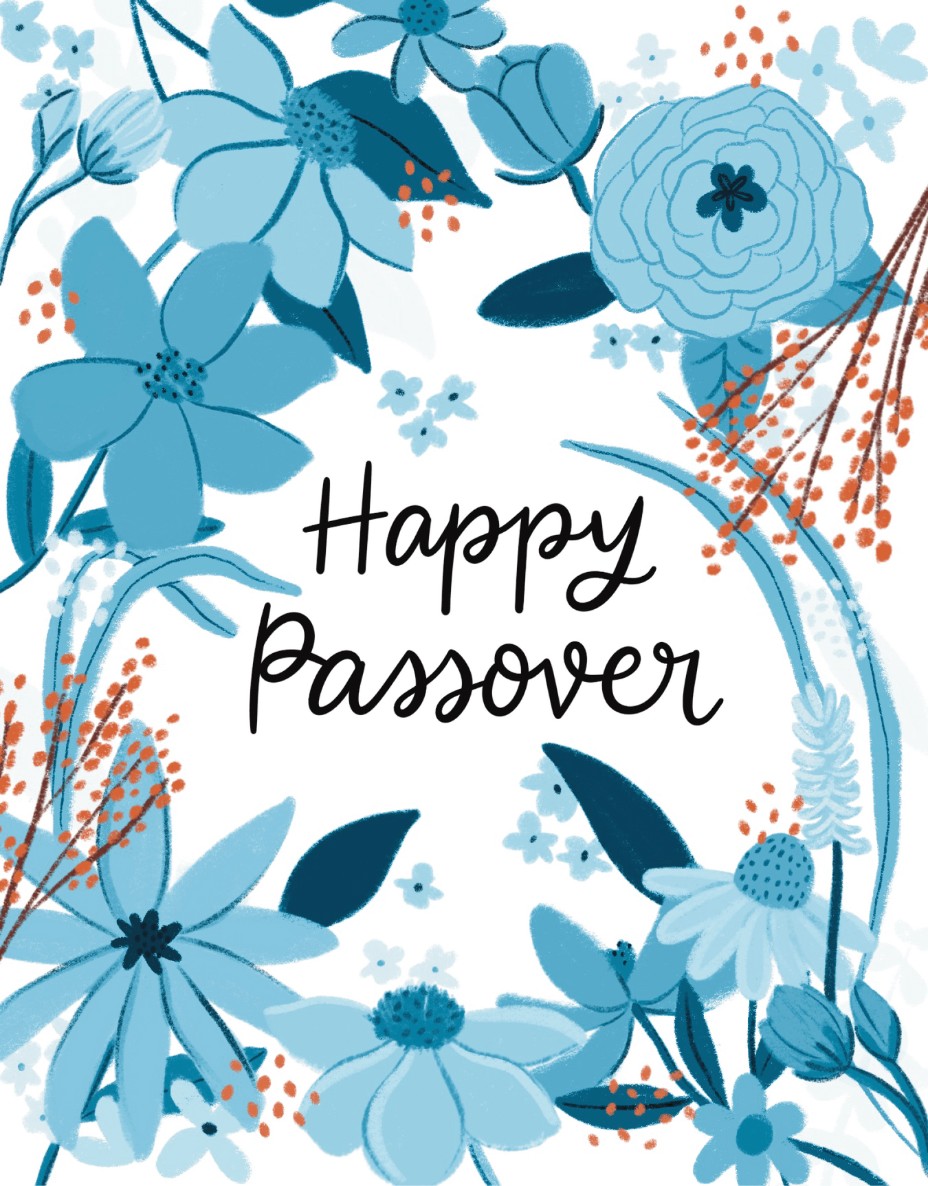 Blue Florals Passover