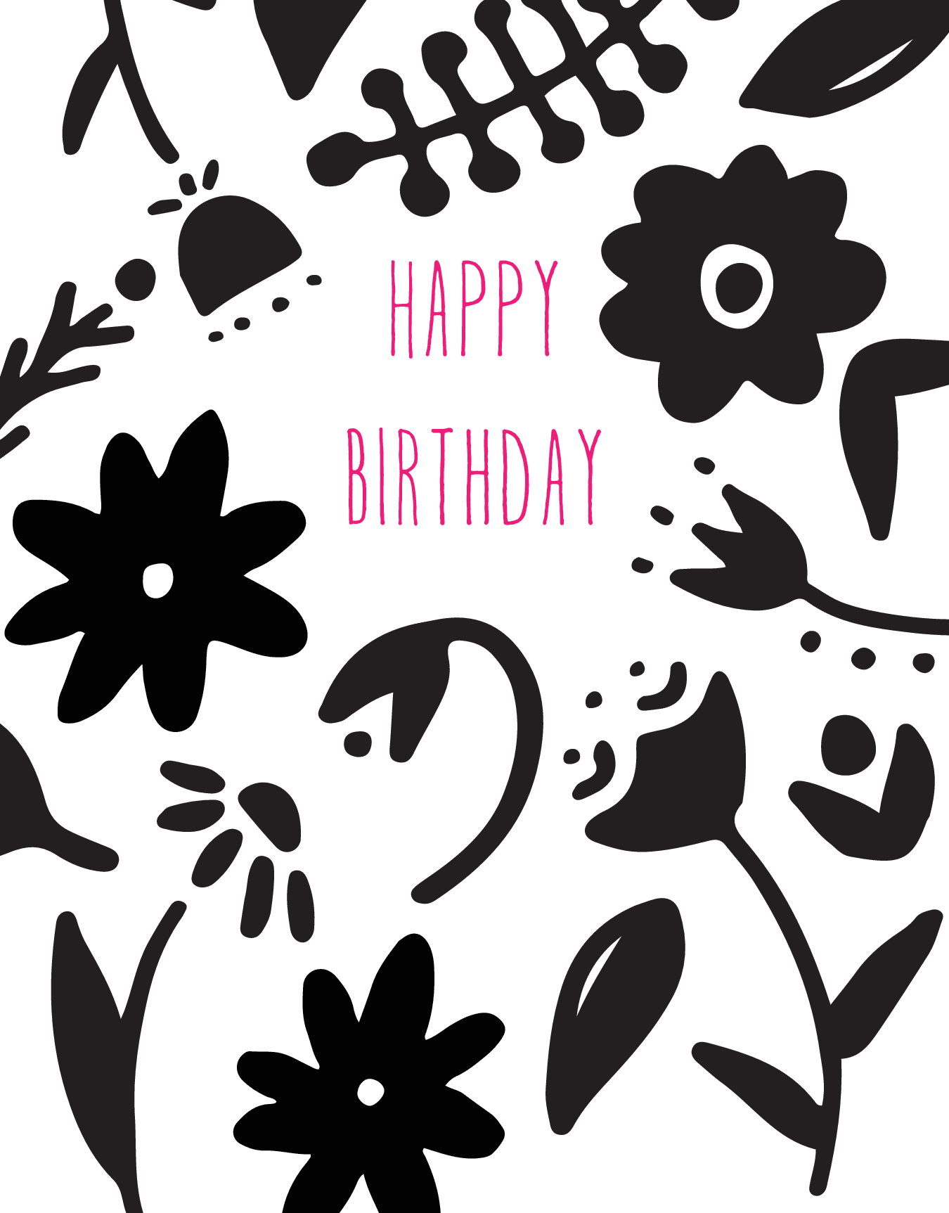 Birthday Black Flowers