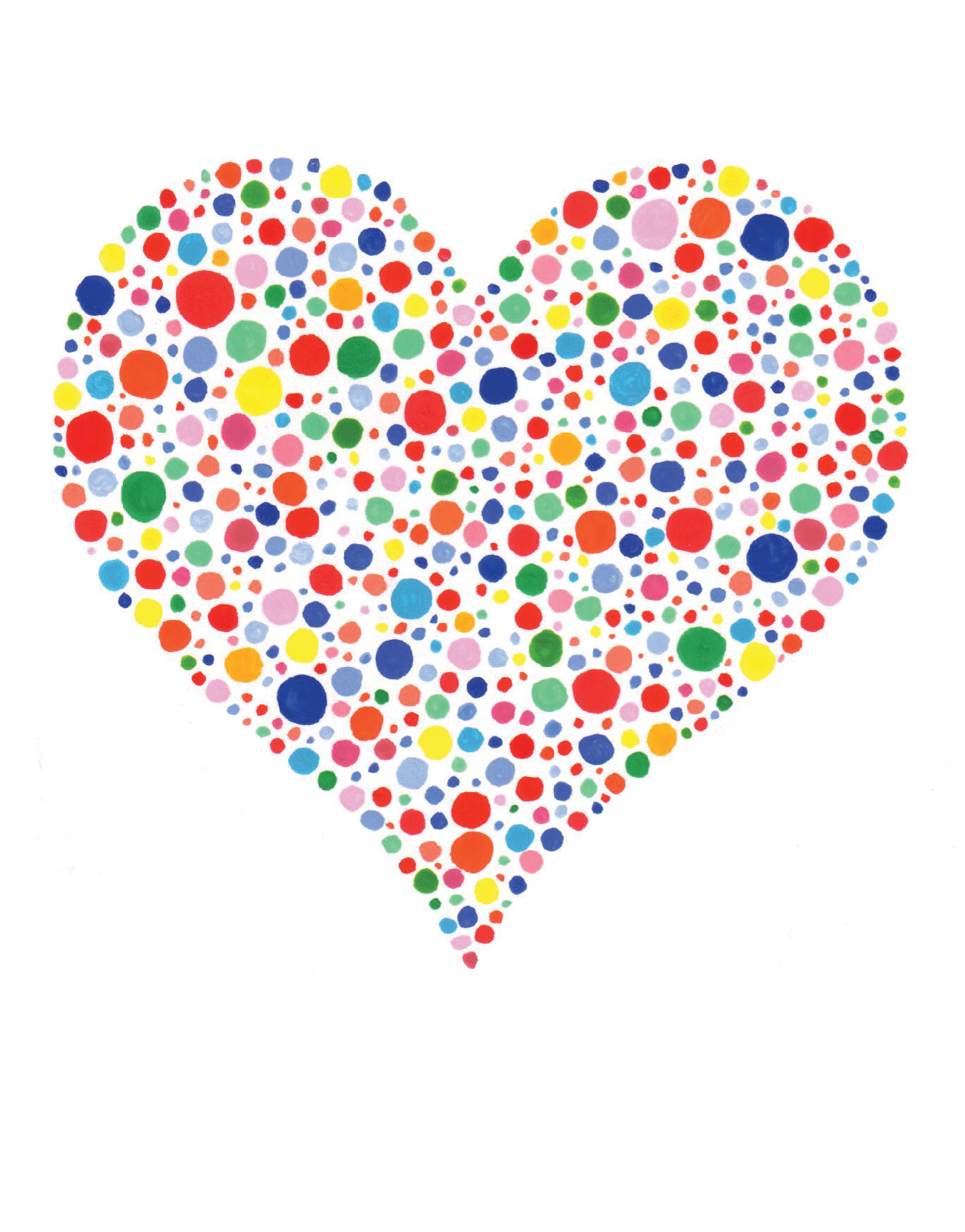 Rainbow Dot Heart