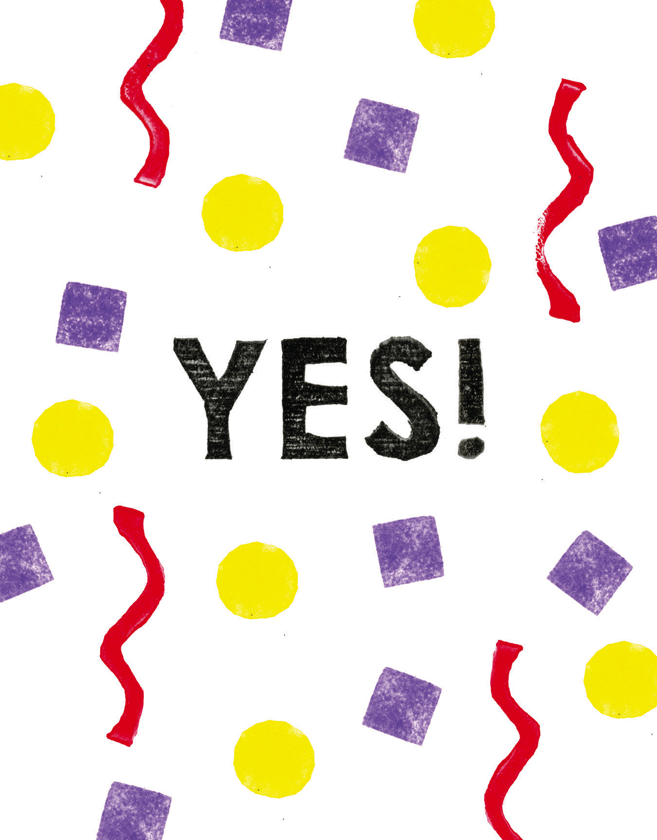 Block Print Yes Confetti 
