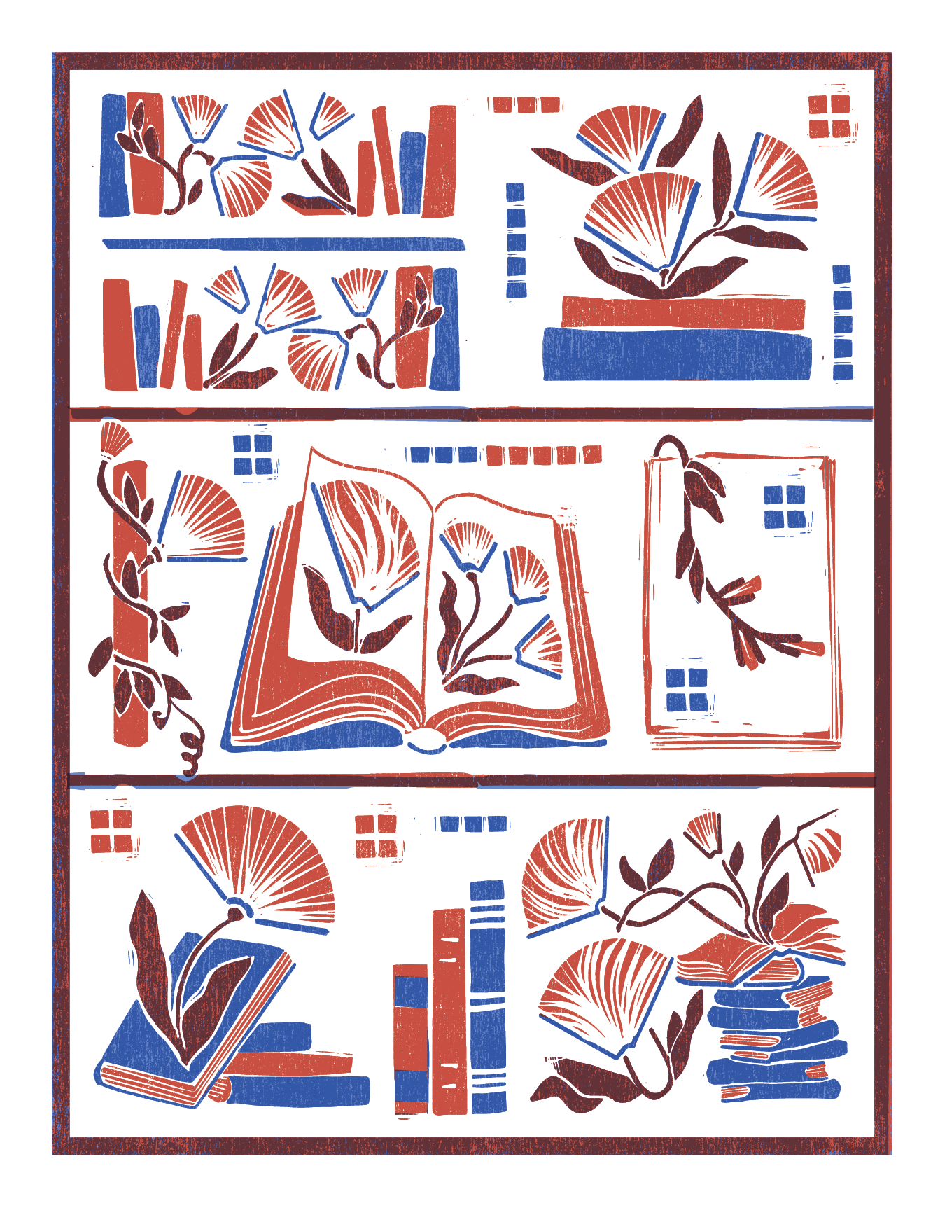 Book Flowers Red