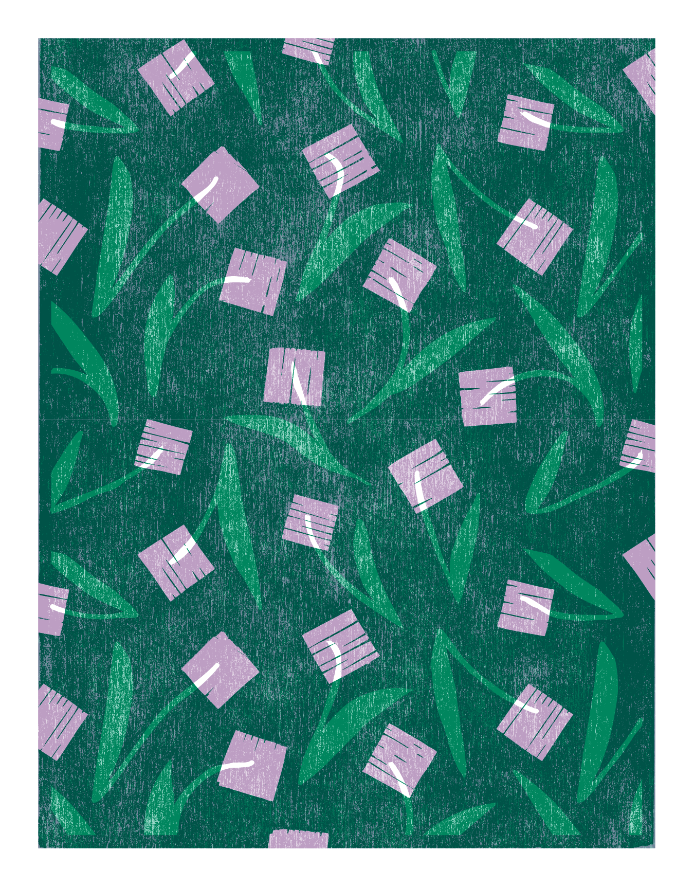 Geo Floral Toss Green