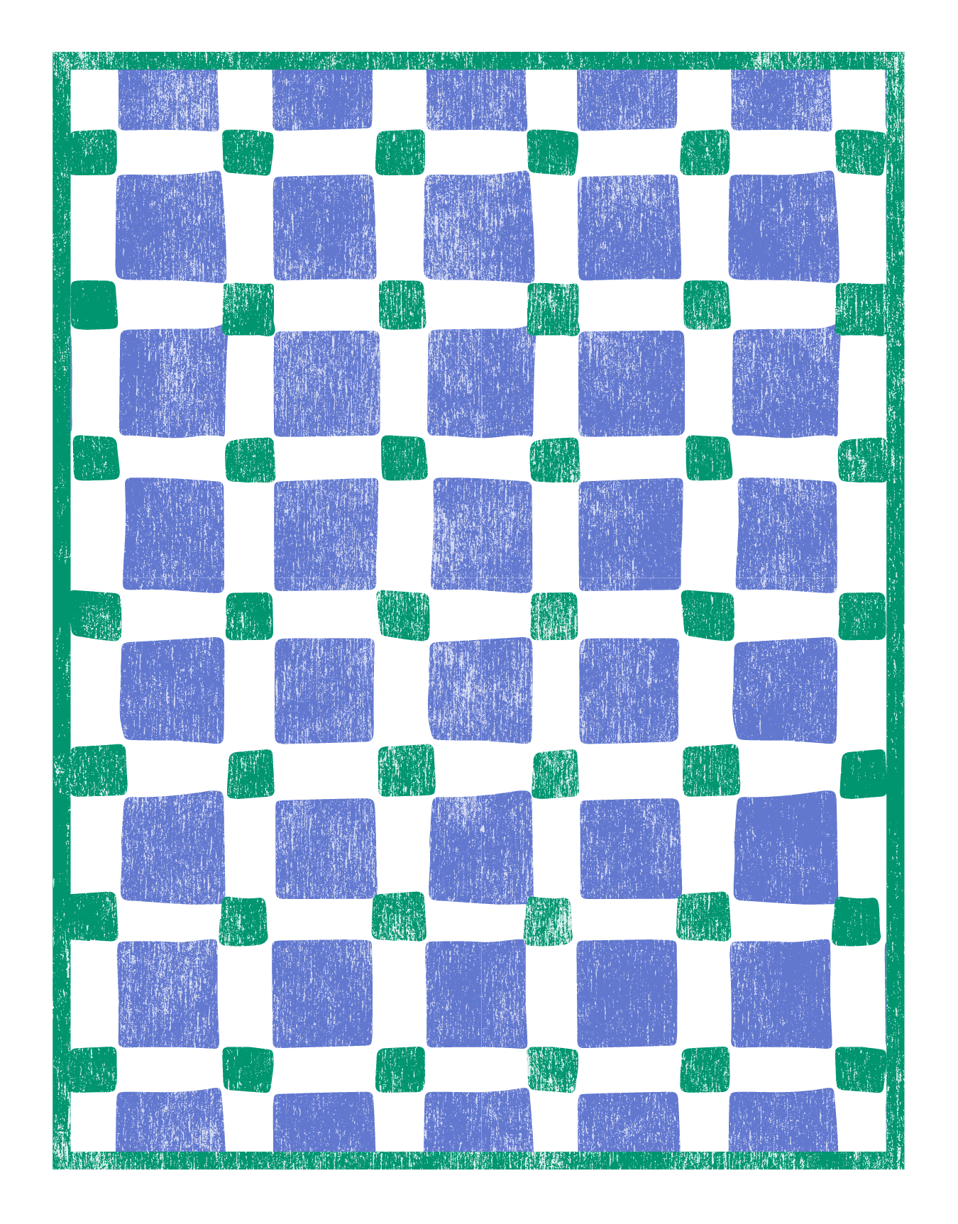 Squares On Squares Blue
