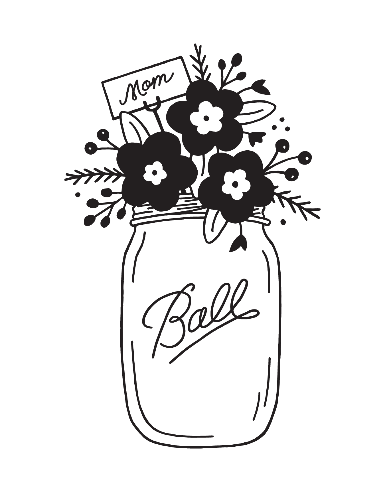 Mom Mason Jar