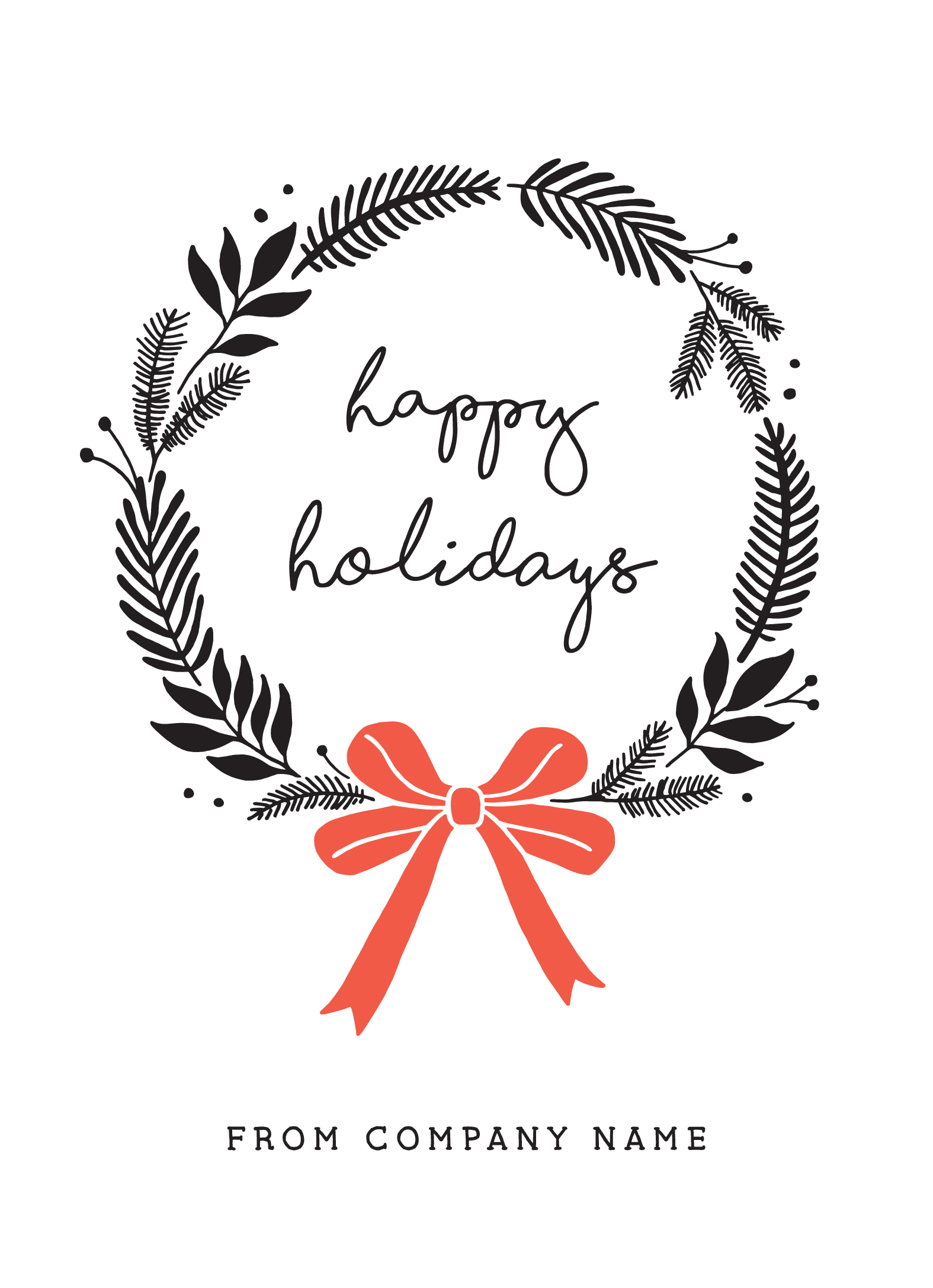 Bold Holiday Wreath Flat