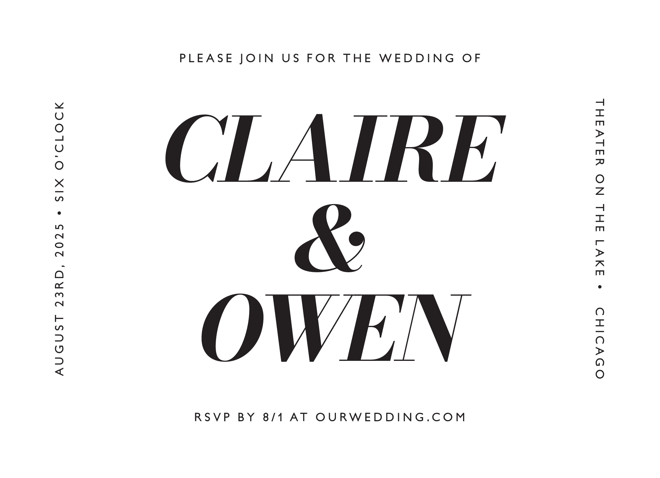 Big Centered Invite