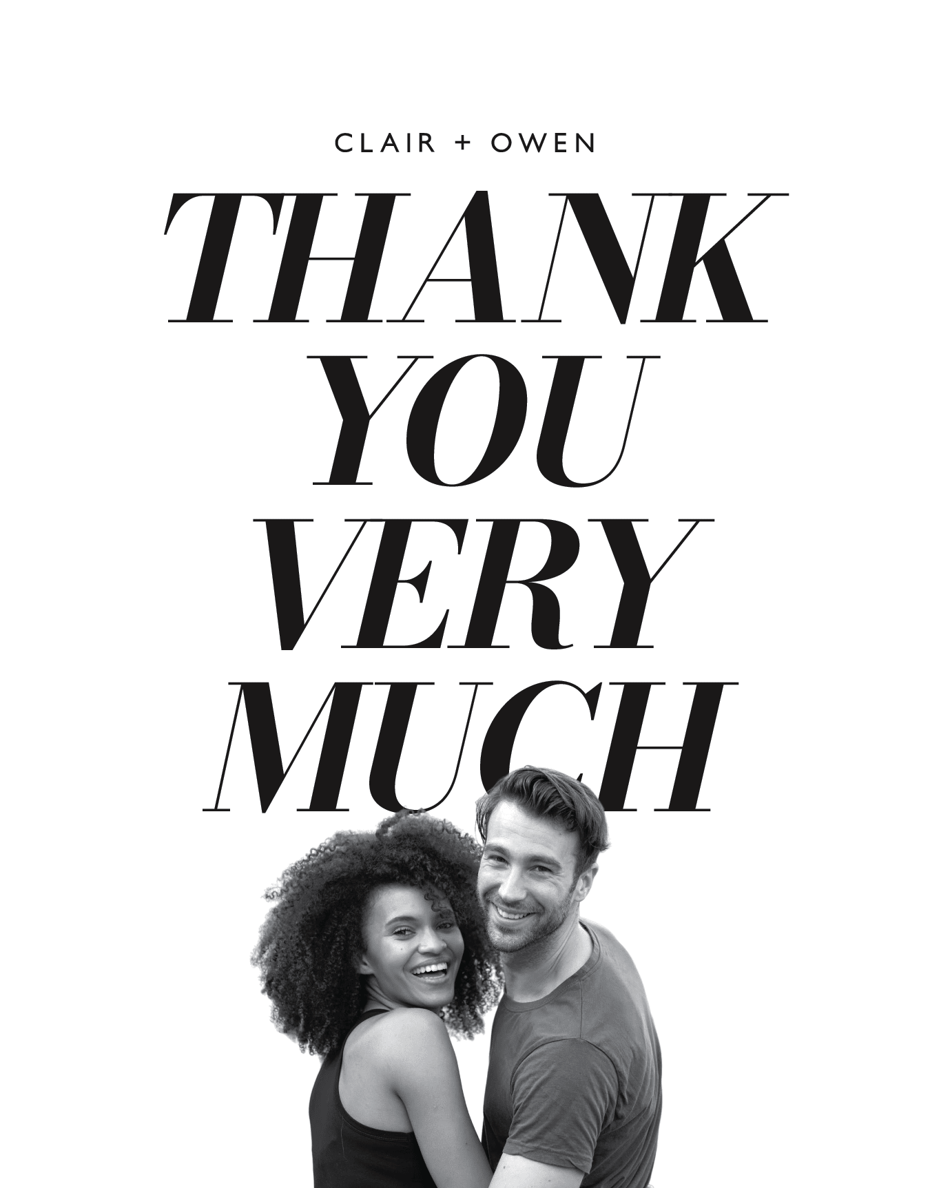 Big Centered Thank You