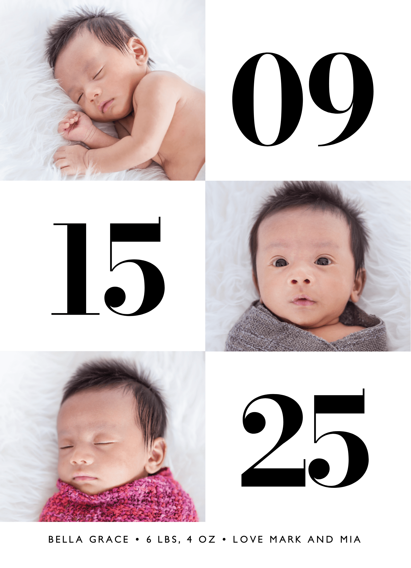 Little Cubes Birth Announcement 