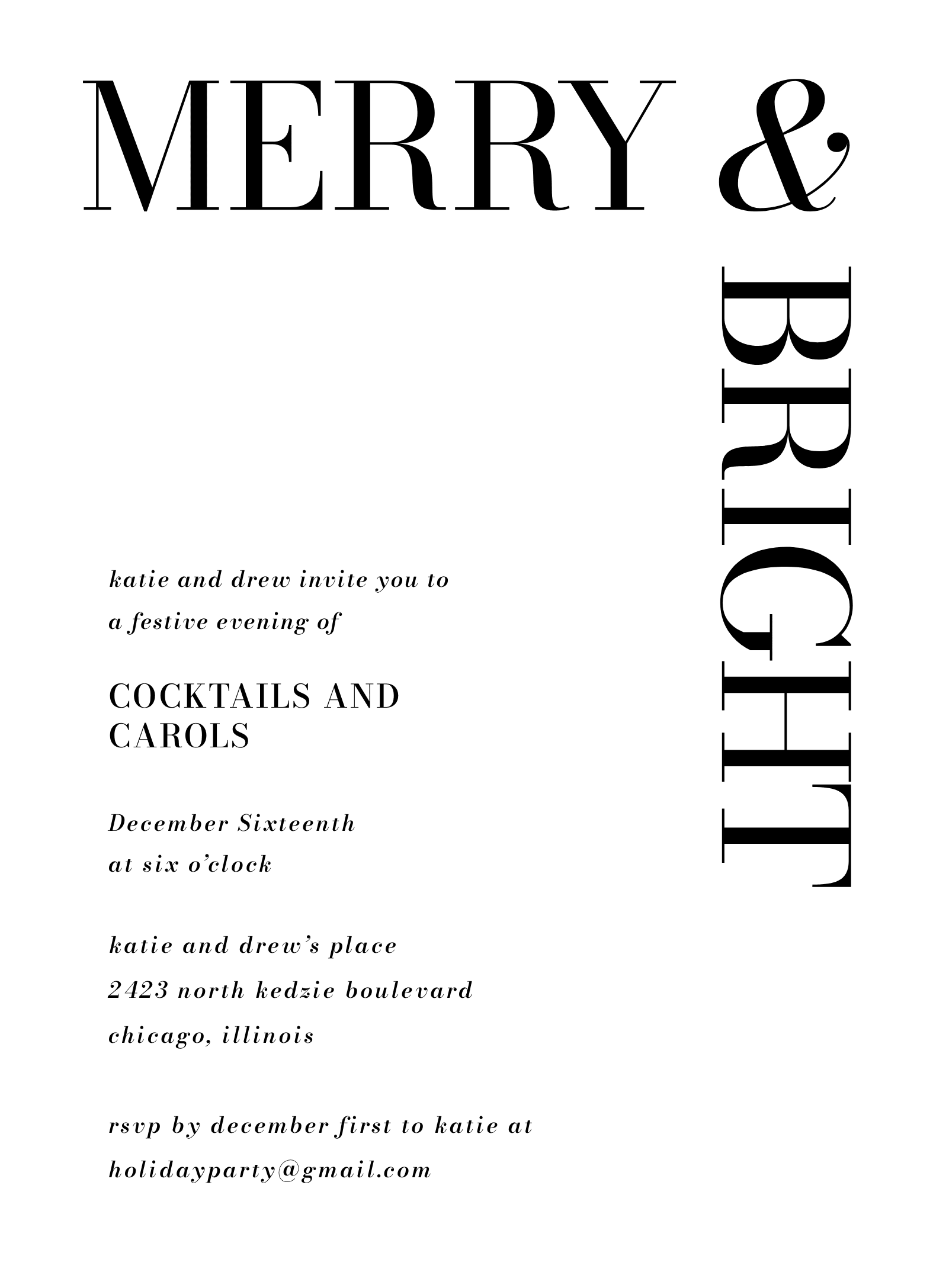 Corner Text Invite