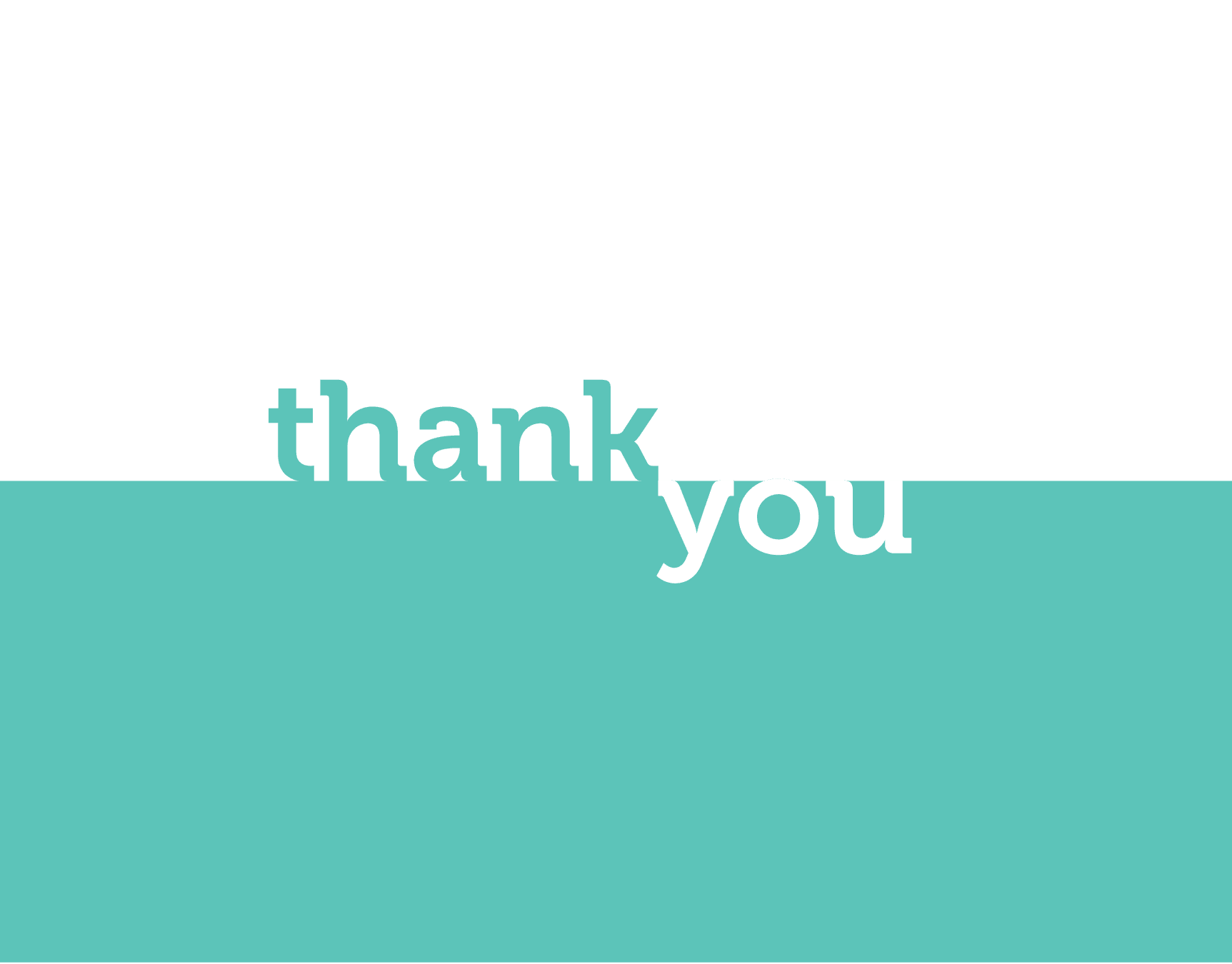 Block Thank You Aqua