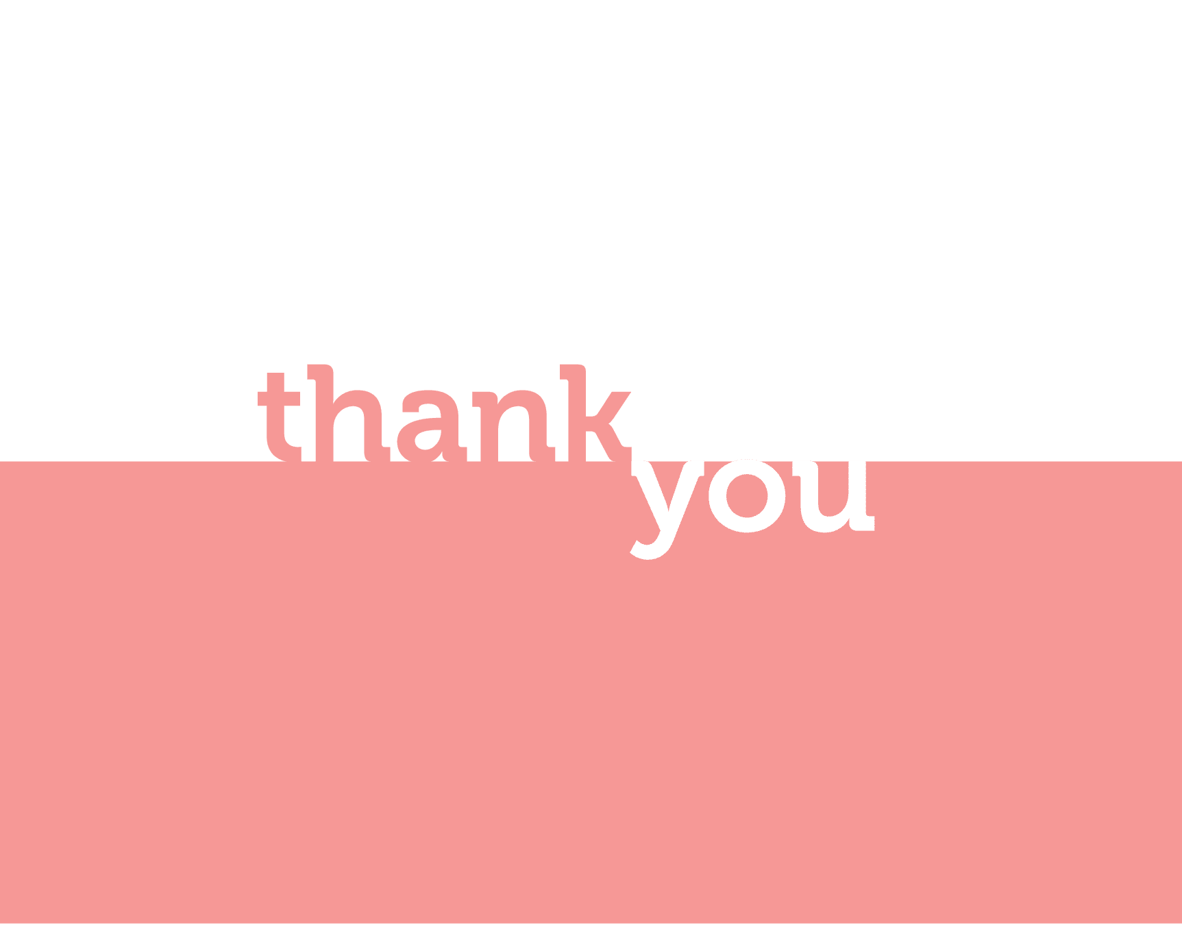 Block Thank You Peach