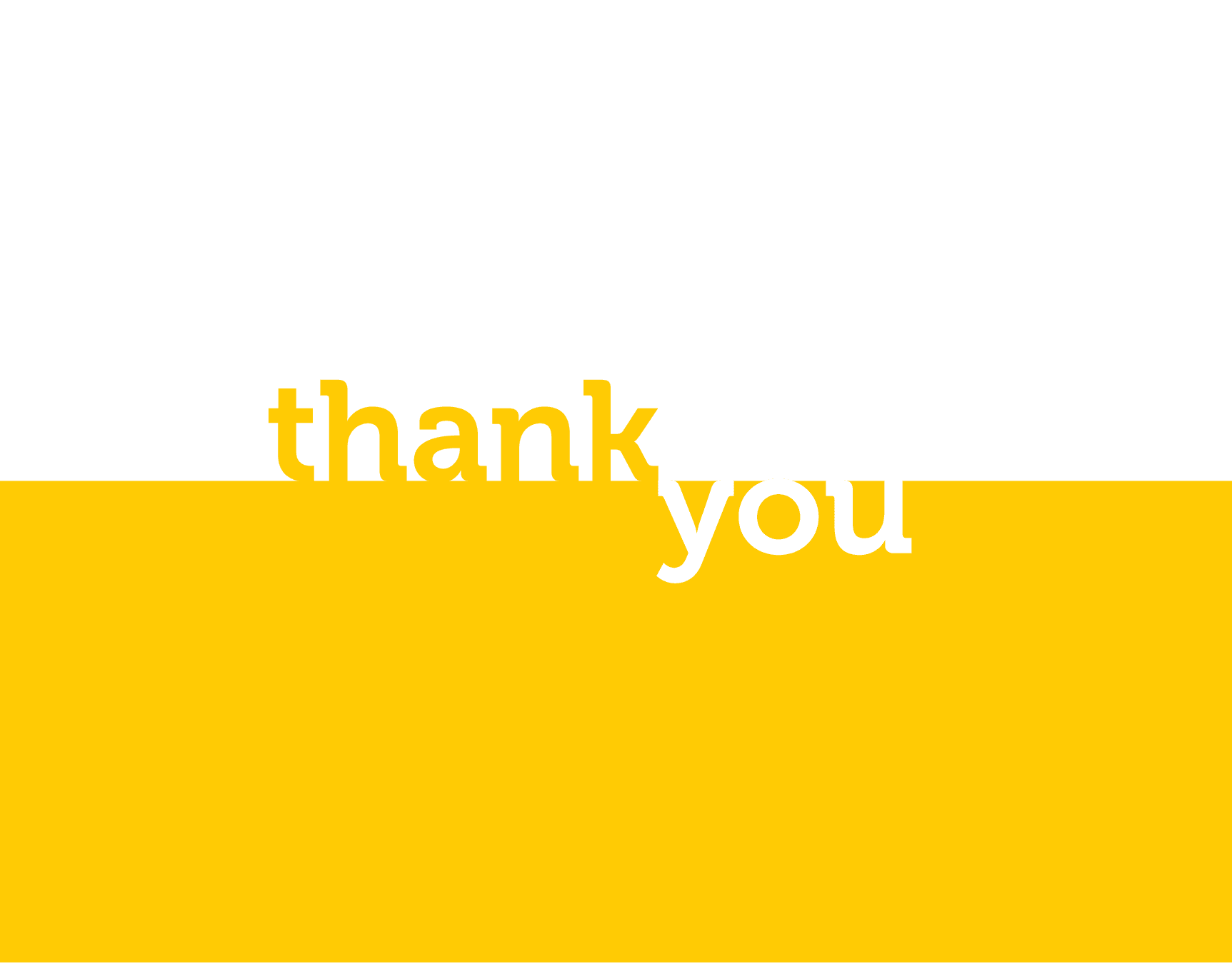 Block Thank You Yellow