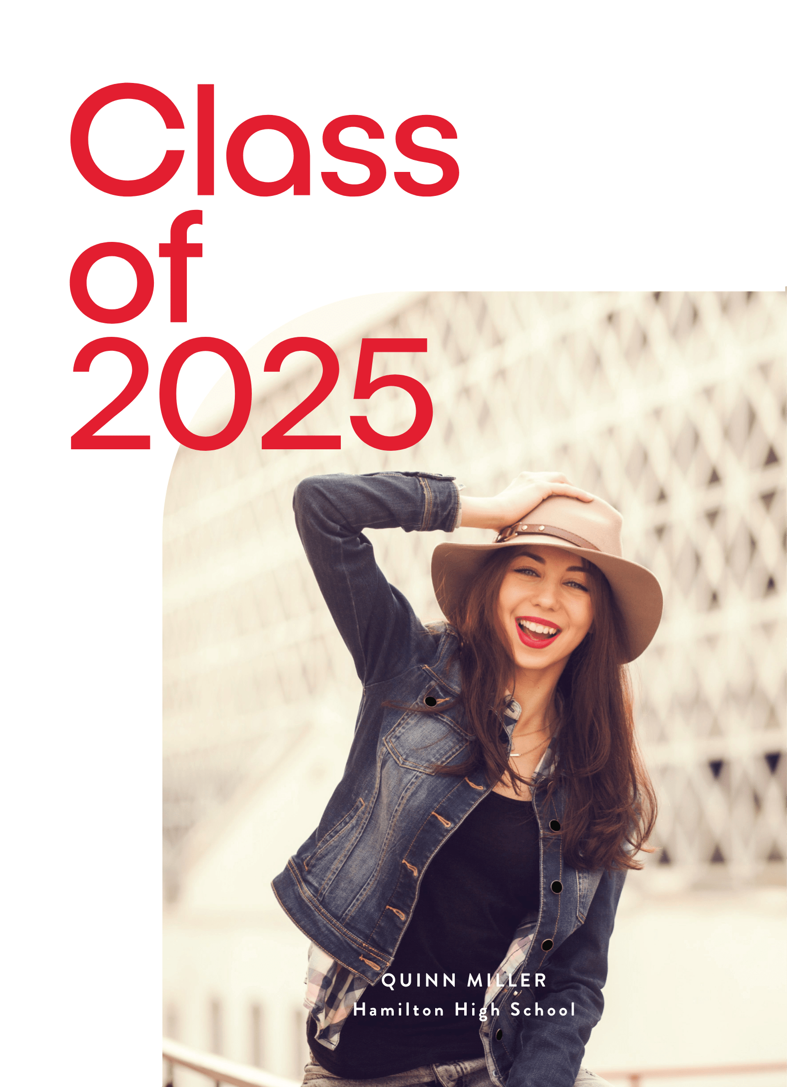 Modern Grad Year Red