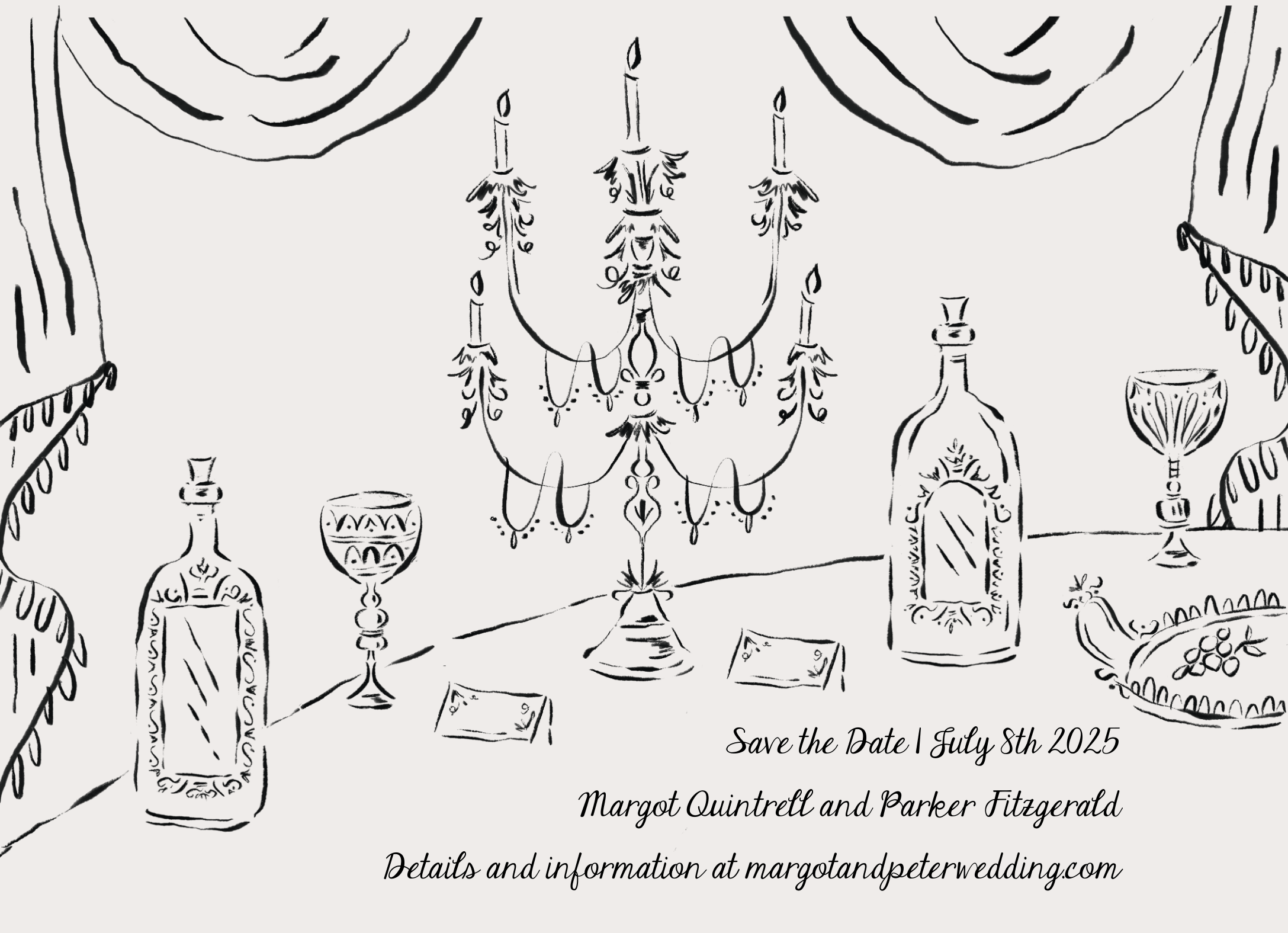 Table Sketch Save The Date
